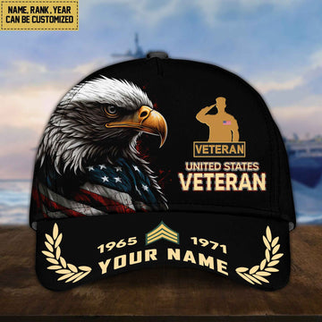 Premium Personalized US Veteran Cap, Hat For US Veteran VPVC002207