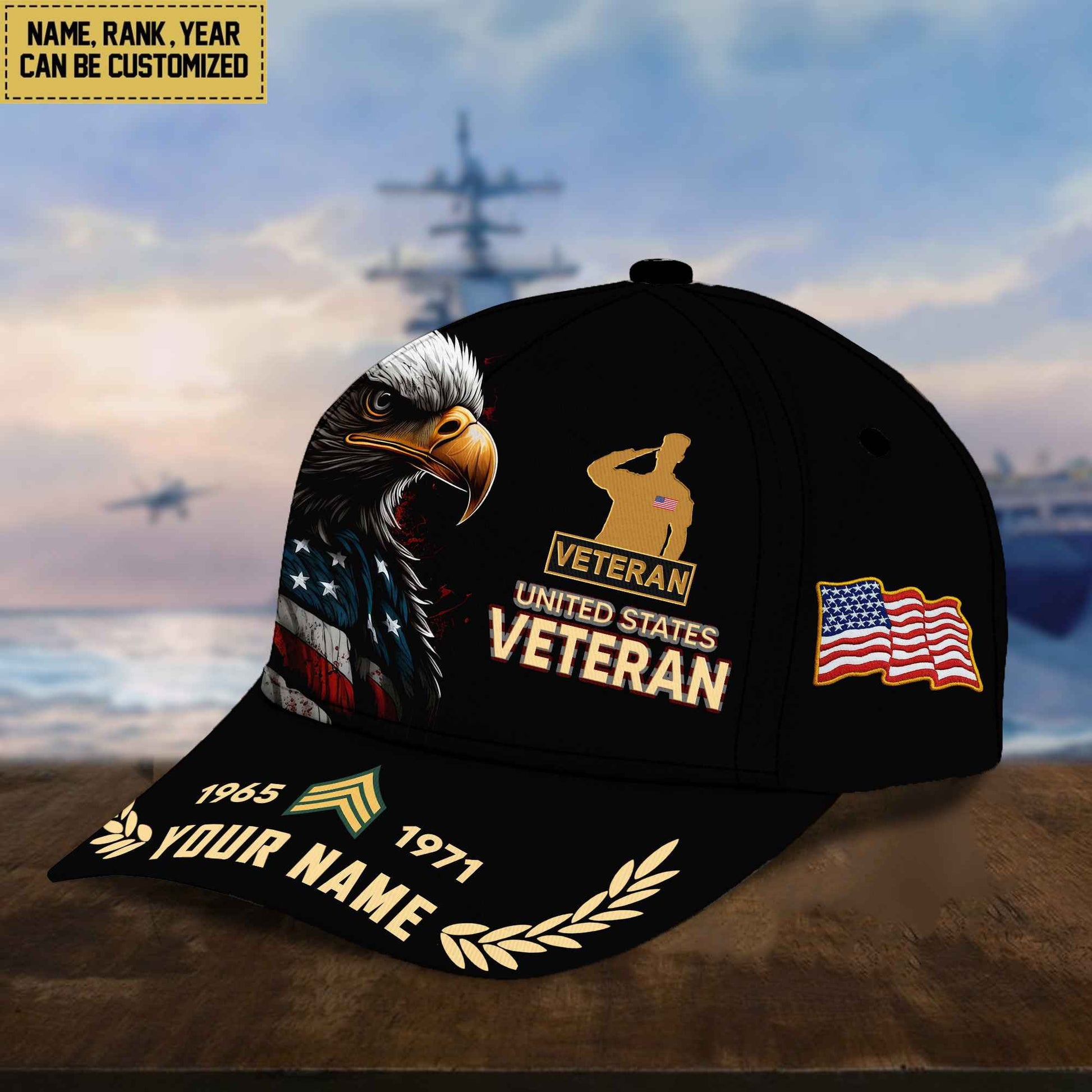 Premium Personalized US Veteran Cap, Hat For US Veteran VPVC002207