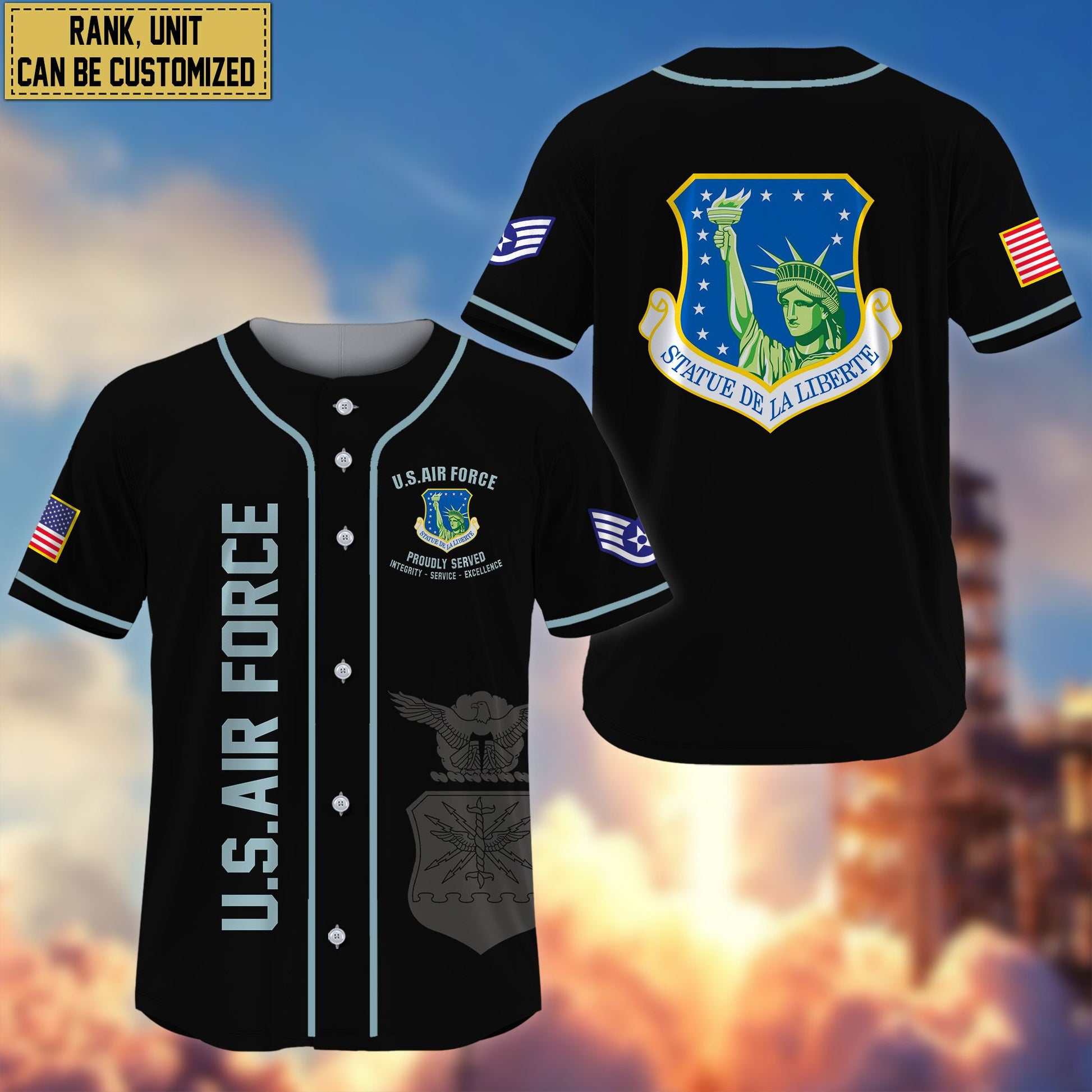 Premium Personalized US Veterans Baseball Jersey APVC030601