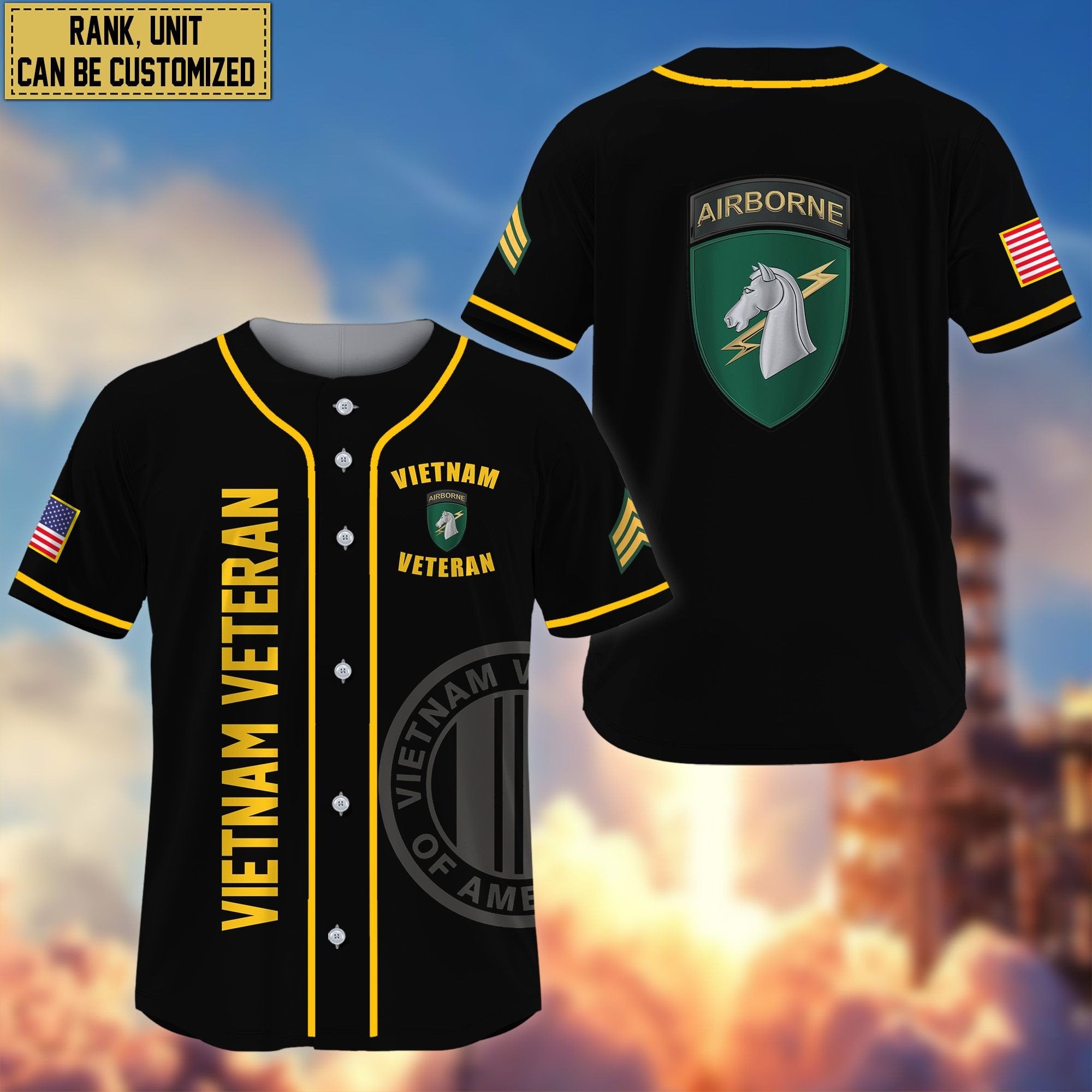 Premium Personalized US Veterans Baseball Jersey APVC030601