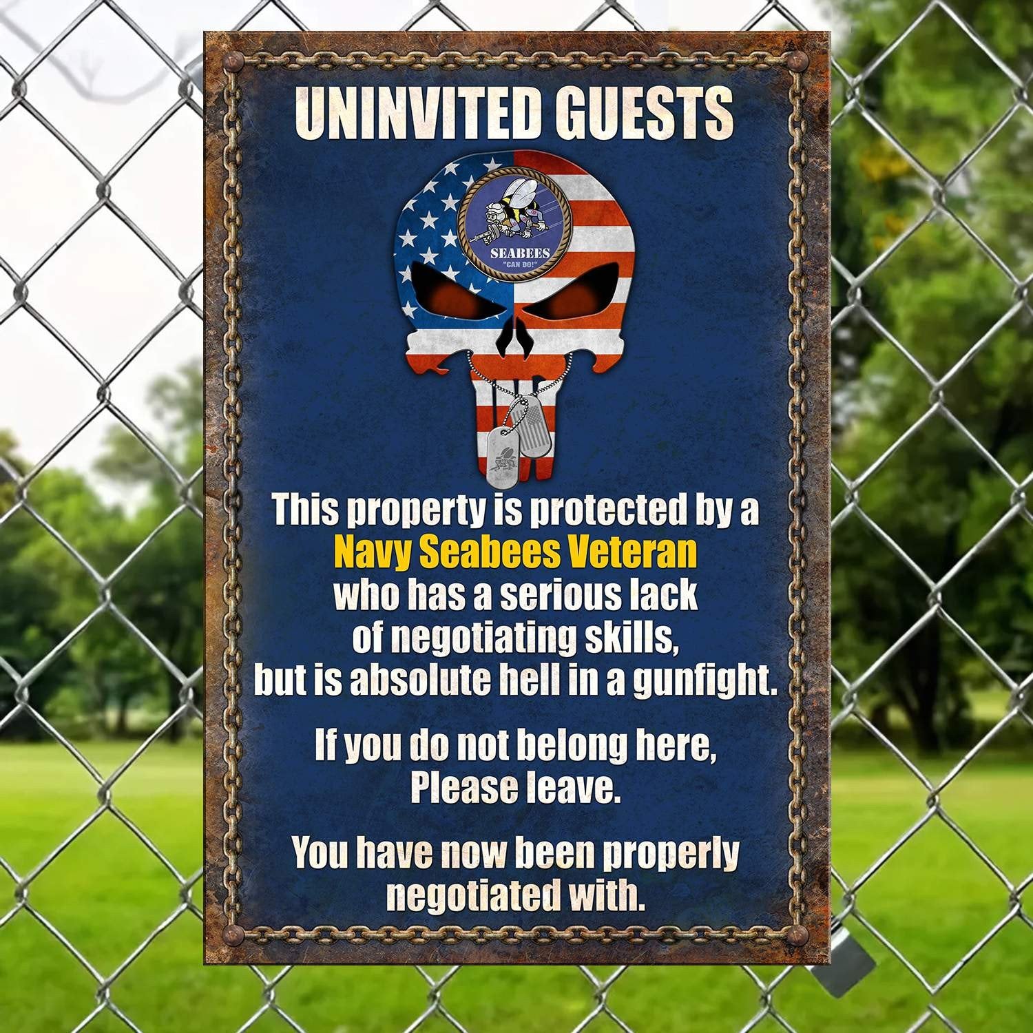 Premium US Veterans Metal Sign APVC040602