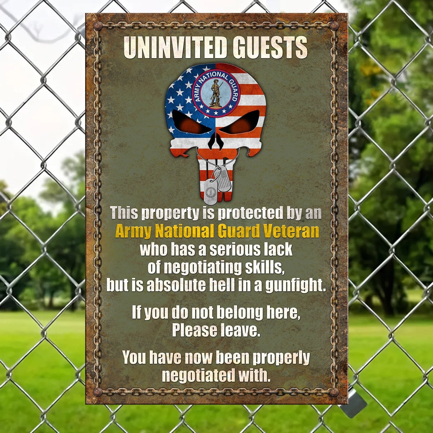 Premium US Veterans Metal Sign APVC040602