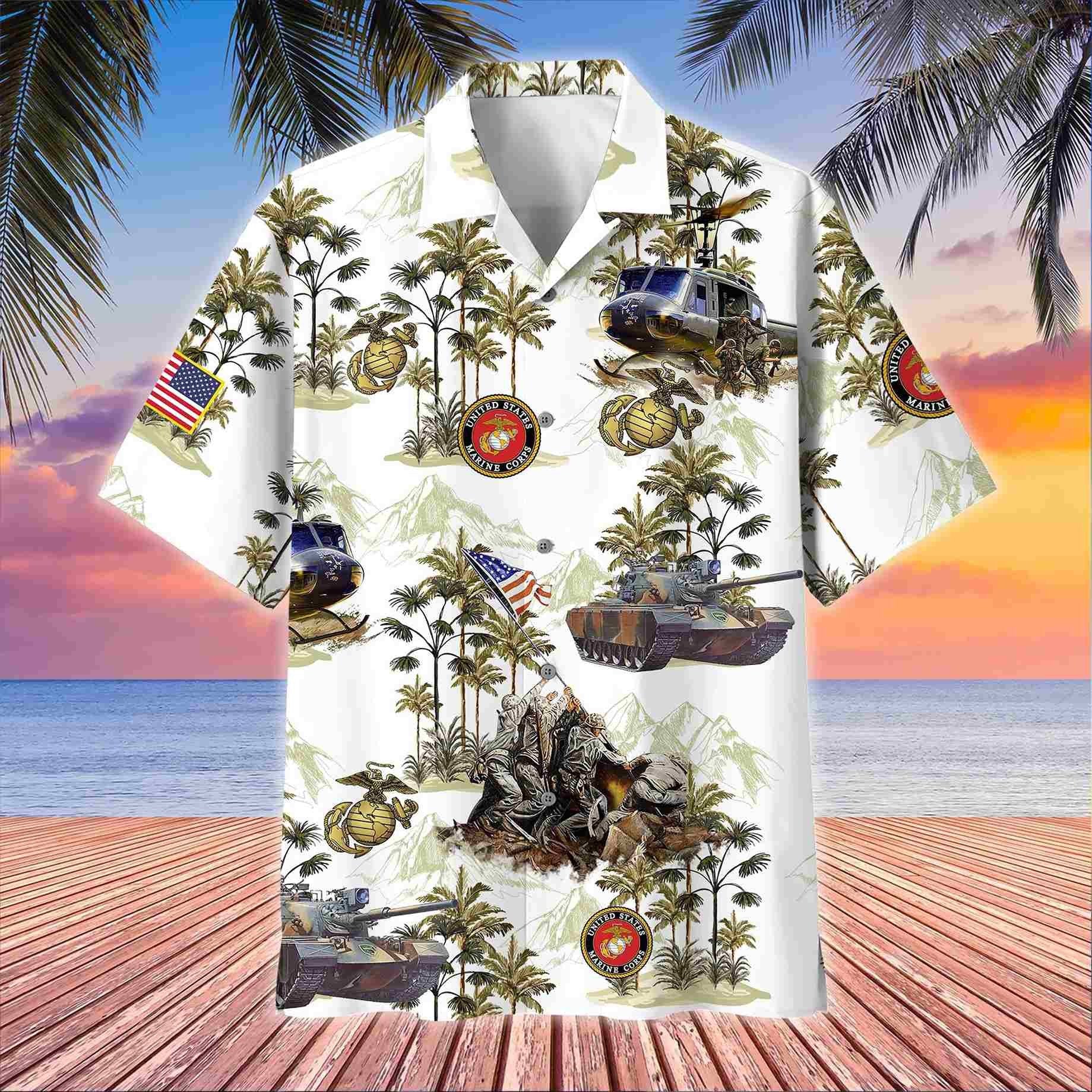 Premium American Pride US Veterans Hawaii Shirt APVC200701