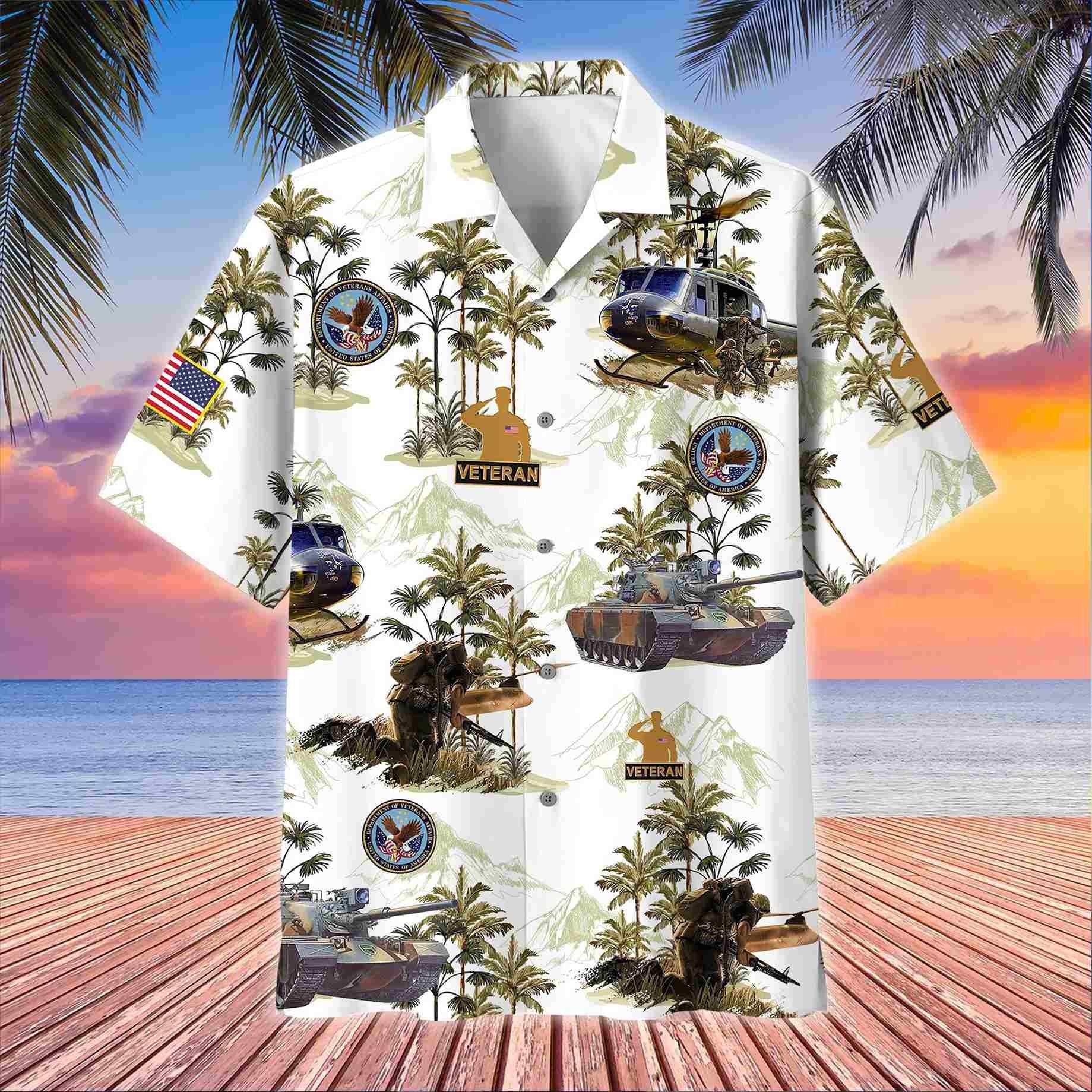 Premium American Pride US Veterans Hawaii Shirt APVC200701