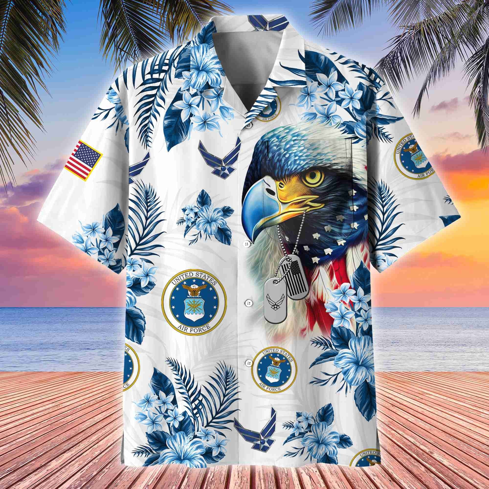 Premium US Veterans Hawaii Shirt With Pocket, Gift For Army Veteran, Navy Veteran, Marine Veteran, Air Force Veteran, Coast Guard Veteran, Vietnam Veteran, Gift For Veterans Day, Father's Day, Independence Day APVC110611