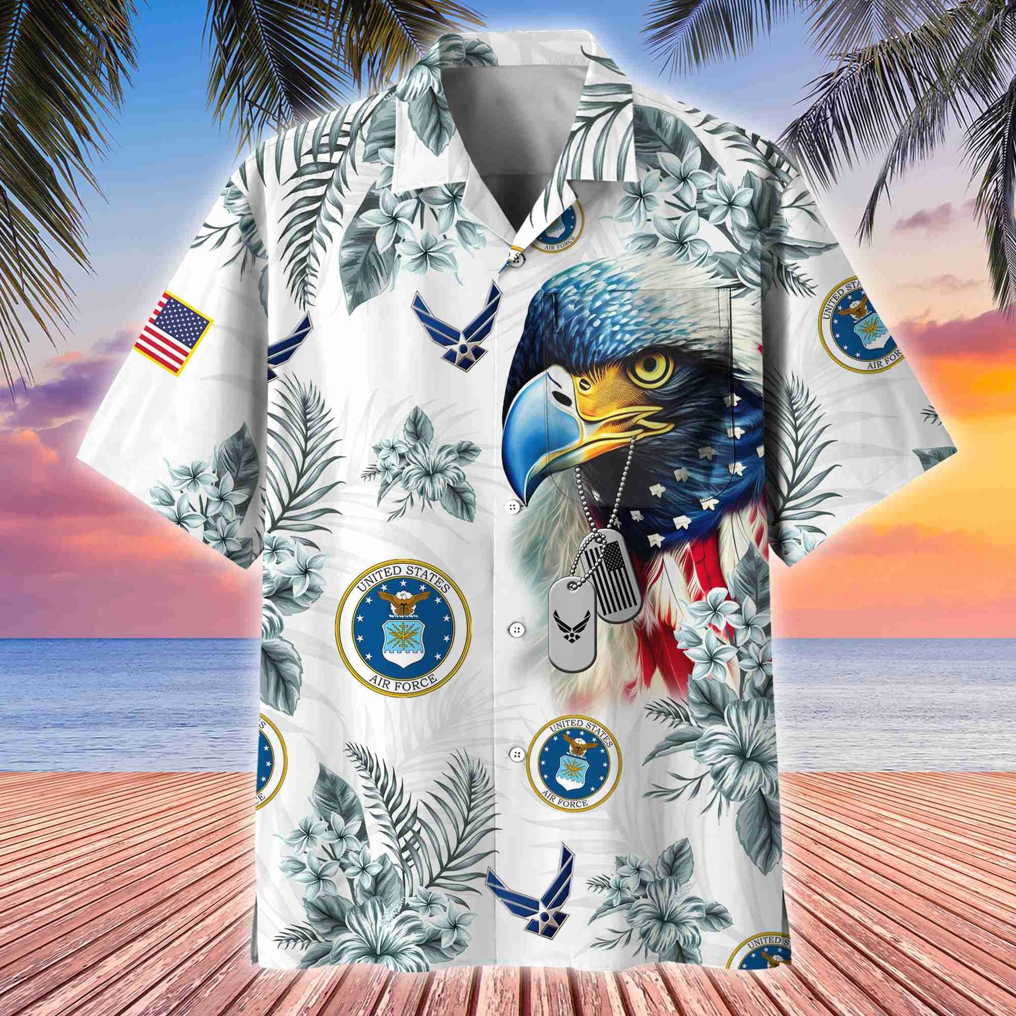 Premium US Veterans Hawaii Shirt With Pocket, Gift For Army Veteran, Navy Veteran, Marine Veteran, Air Force Veteran, Coast Guard Veteran, Vietnam Veteran, Gift For Veterans Day, Father's Day, Independence Day APVC110611