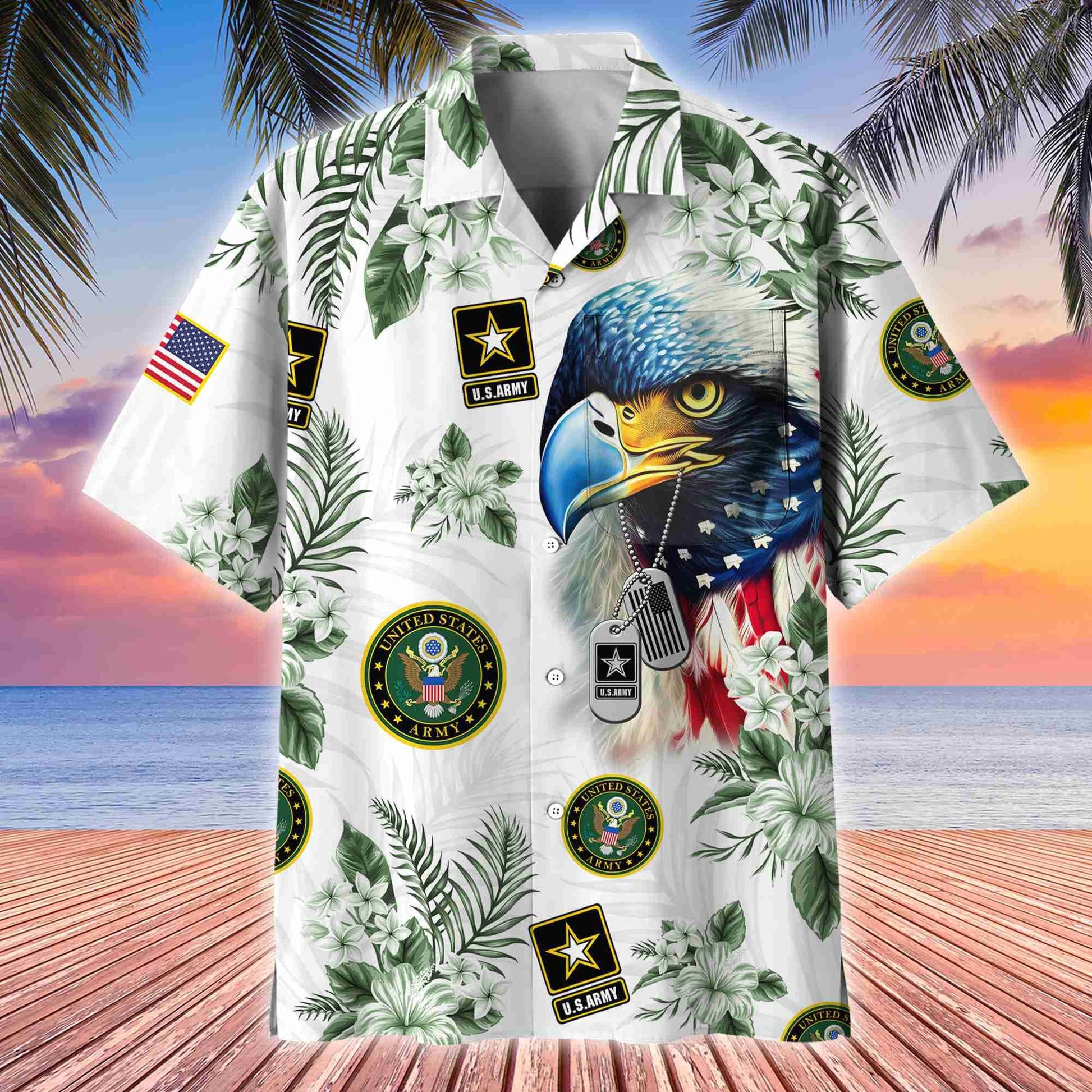 Premium US Veterans Hawaii Shirt With Pocket, Gift For Army Veteran, Navy Veteran, Marine Veteran, Air Force Veteran, Coast Guard Veteran, Vietnam Veteran, Gift For Veterans Day, Father's Day, Independence Day APVC110611