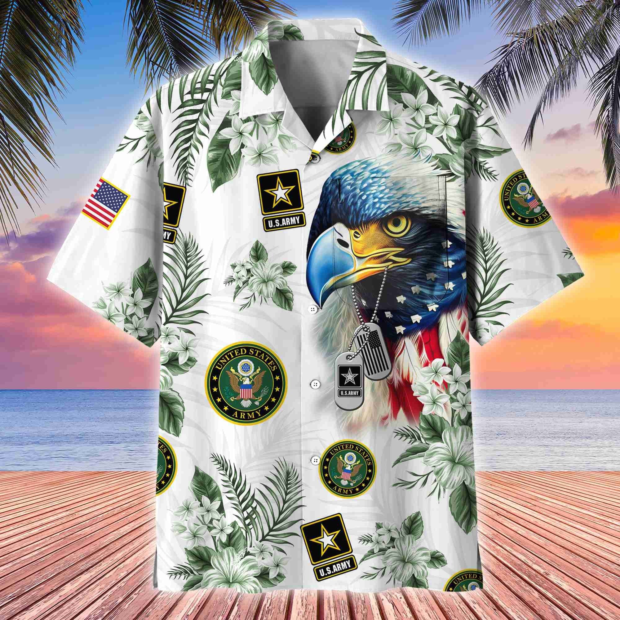 Premium US Veterans Hawaii Shirt With Pocket, Gift For Army Veteran, Navy Veteran, Marine Veteran, Air Force Veteran, Coast Guard Veteran, Vietnam Veteran, Gift For Veterans Day, Father's Day, Independence Day APVC110611