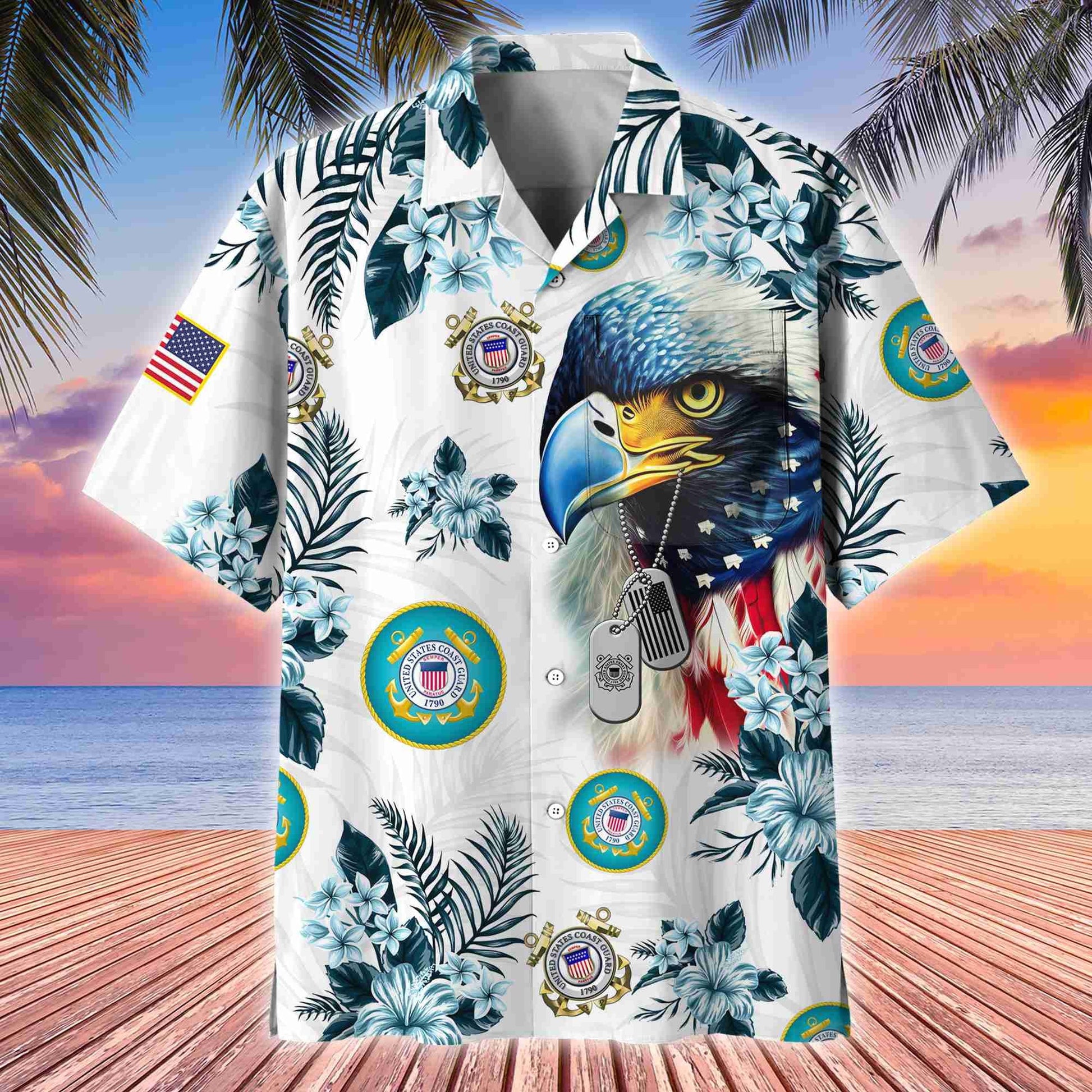 Premium US Veterans Hawaii Shirt With Pocket, Gift For Army Veteran, Navy Veteran, Marine Veteran, Air Force Veteran, Coast Guard Veteran, Vietnam Veteran, Gift For Veterans Day, Father's Day, Independence Day APVC110611