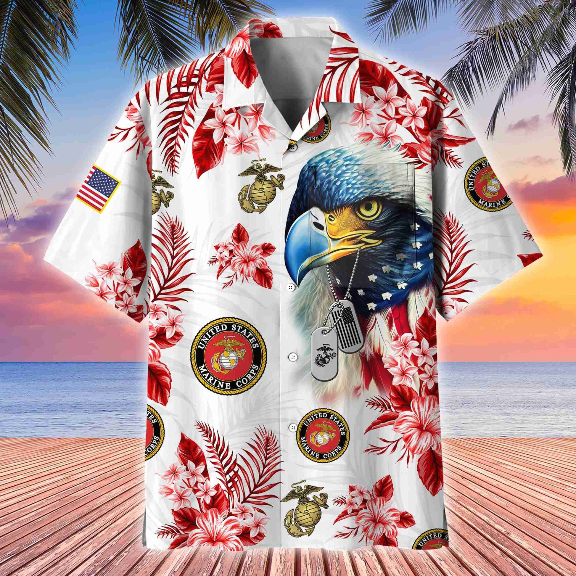 Premium US Veterans Hawaii Shirt With Pocket, Gift For Army Veteran, Navy Veteran, Marine Veteran, Air Force Veteran, Coast Guard Veteran, Vietnam Veteran, Gift For Veterans Day, Father's Day, Independence Day APVC110611