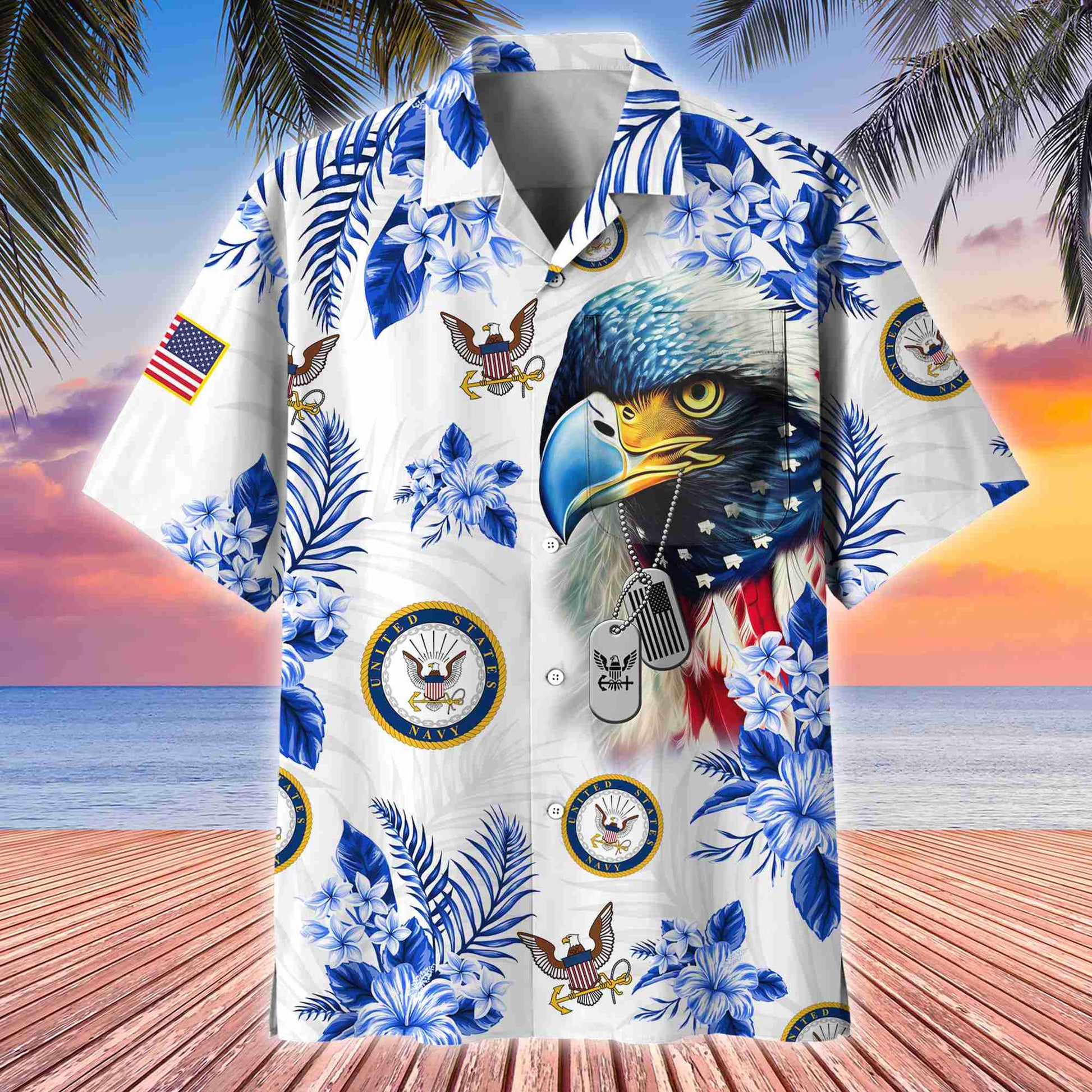 Premium US Veterans Hawaii Shirt With Pocket, Gift For Army Veteran, Navy Veteran, Marine Veteran, Air Force Veteran, Coast Guard Veteran, Vietnam Veteran, Gift For Veterans Day, Father's Day, Independence Day APVC110611