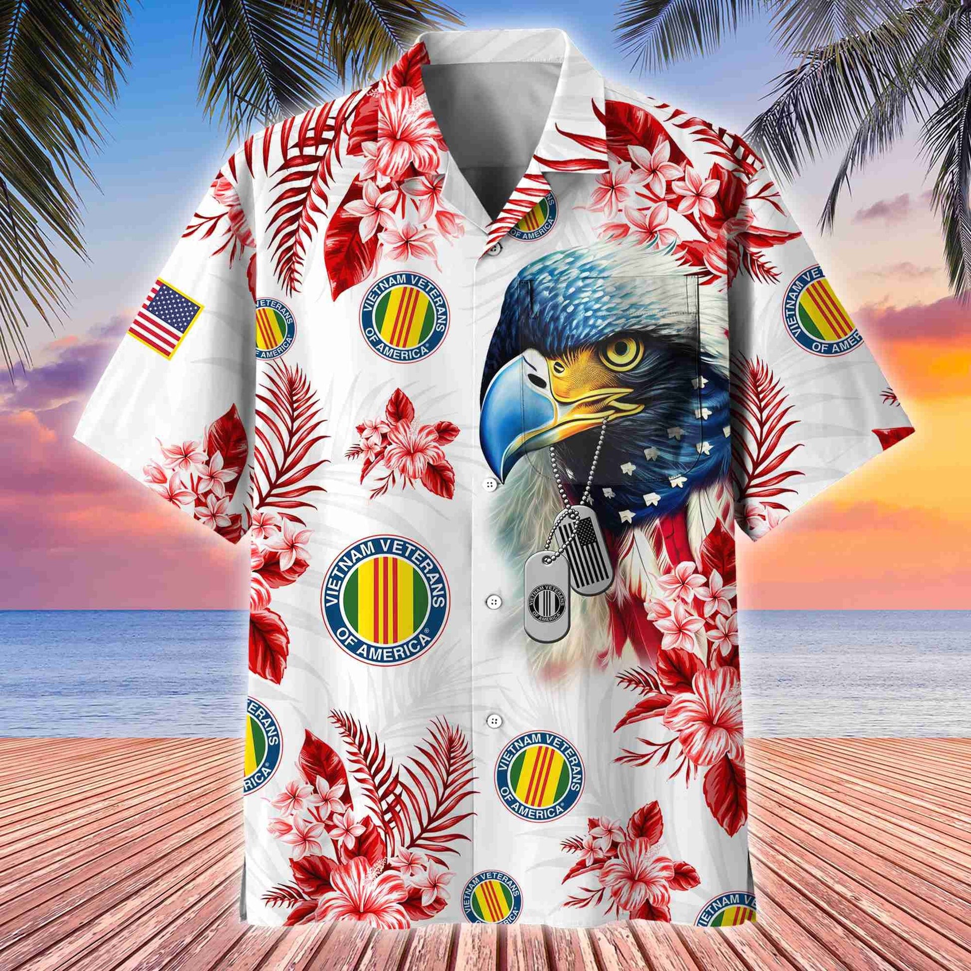 Premium US Veterans Hawaii Shirt With Pocket, Gift For Army Veteran, Navy Veteran, Marine Veteran, Air Force Veteran, Coast Guard Veteran, Vietnam Veteran, Gift For Veterans Day, Father's Day, Independence Day APVC110611