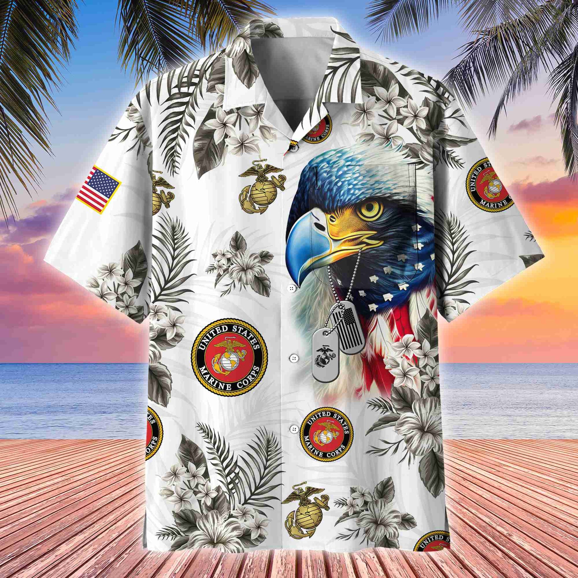 Premium US Veterans Hawaii Shirt With Pocket, Gift For Army Veteran, Navy Veteran, Marine Veteran, Air Force Veteran, Coast Guard Veteran, Vietnam Veteran, Gift For Veterans Day, Father's Day, Independence Day APVC110611