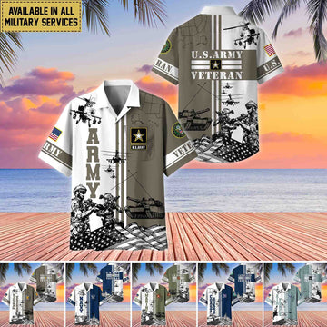 Premium US Veterans Hawaii Shirt With Pocket, Gift For Army Veteran, Navy Veteran, Marine Veteran, Air Force Veteran, Coast Guard Veteran, Vietnam Veteran, Gift For Veterans Day, Father's Day, Independence Day APVC120610