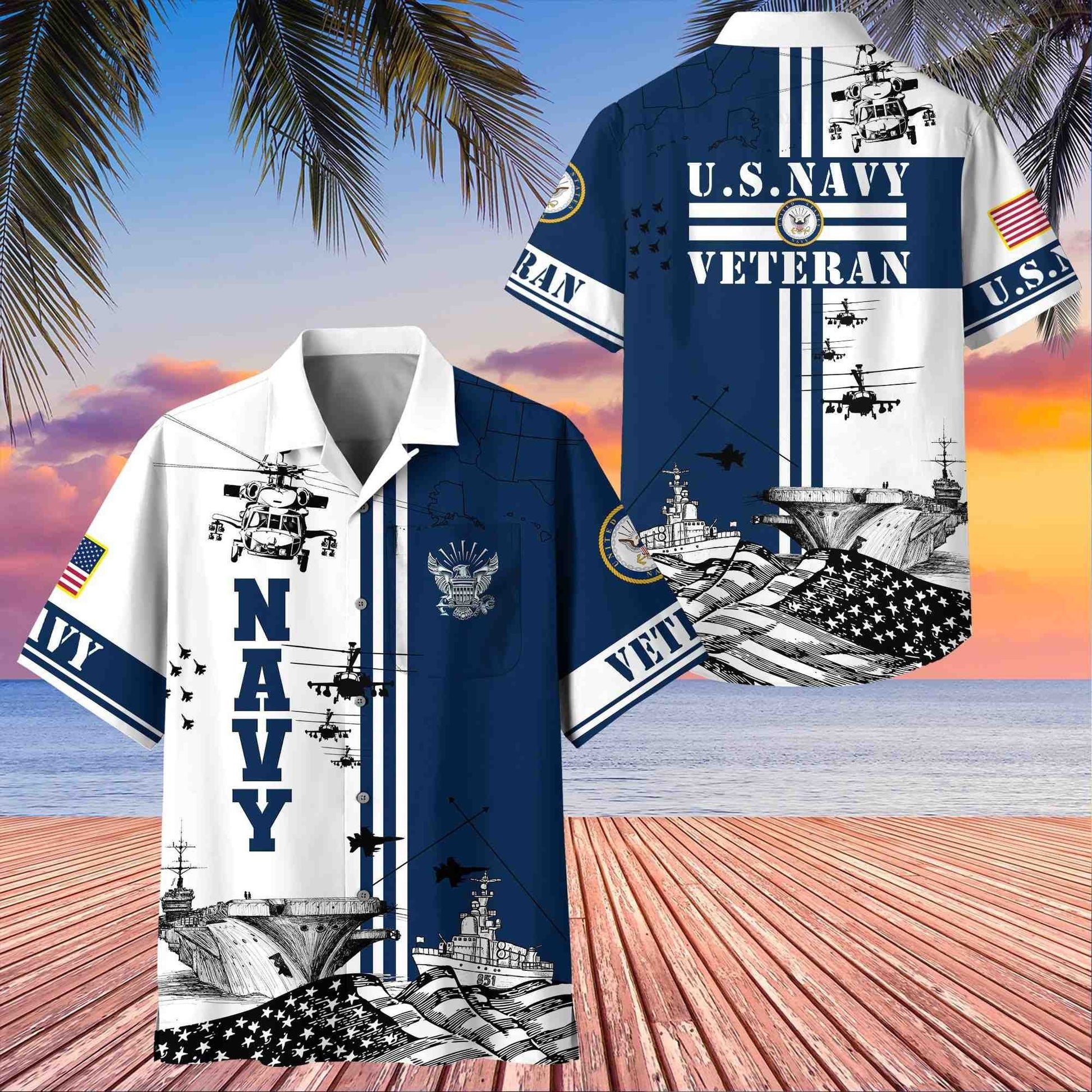 Premium US Veterans Hawaii Shirt With Pocket, Gift For Army Veteran, Navy Veteran, Marine Veteran, Air Force Veteran, Coast Guard Veteran, Vietnam Veteran, Gift For Veterans Day, Father's Day, Independence Day APVC120610