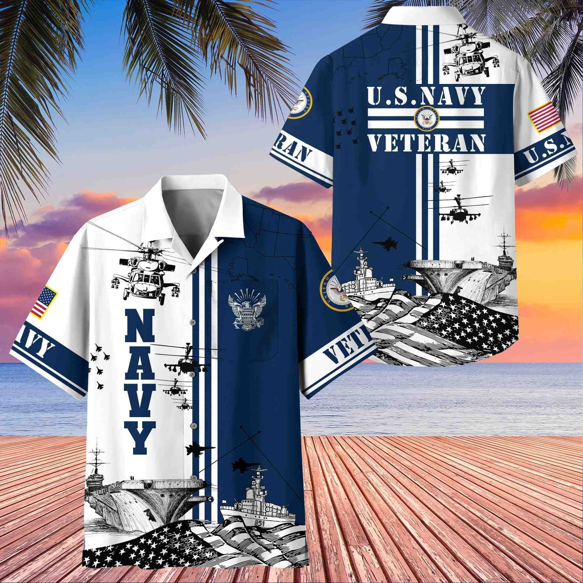 Premium US Veterans Hawaii Shirt With Pocket, Gift For Army Veteran, Navy Veteran, Marine Veteran, Air Force Veteran, Coast Guard Veteran, Vietnam Veteran, Gift For Veterans Day, Father's Day, Independence Day APVC120610