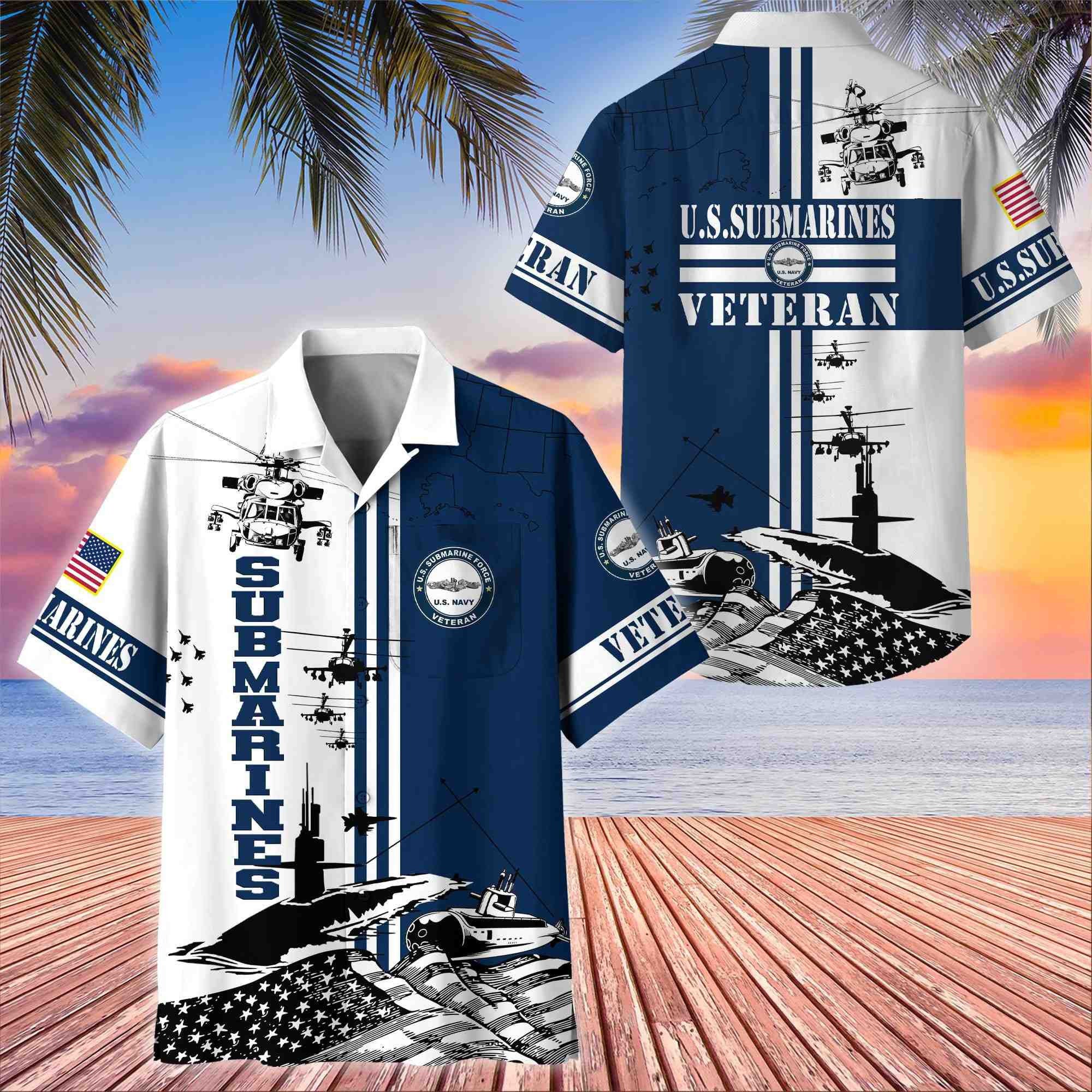 Premium US Veterans Hawaii Shirt With Pocket, Gift For Army Veteran, Navy Veteran, Marine Veteran, Air Force Veteran, Coast Guard Veteran, Vietnam Veteran, Gift For Veterans Day, Father's Day, Independence Day APVC120610