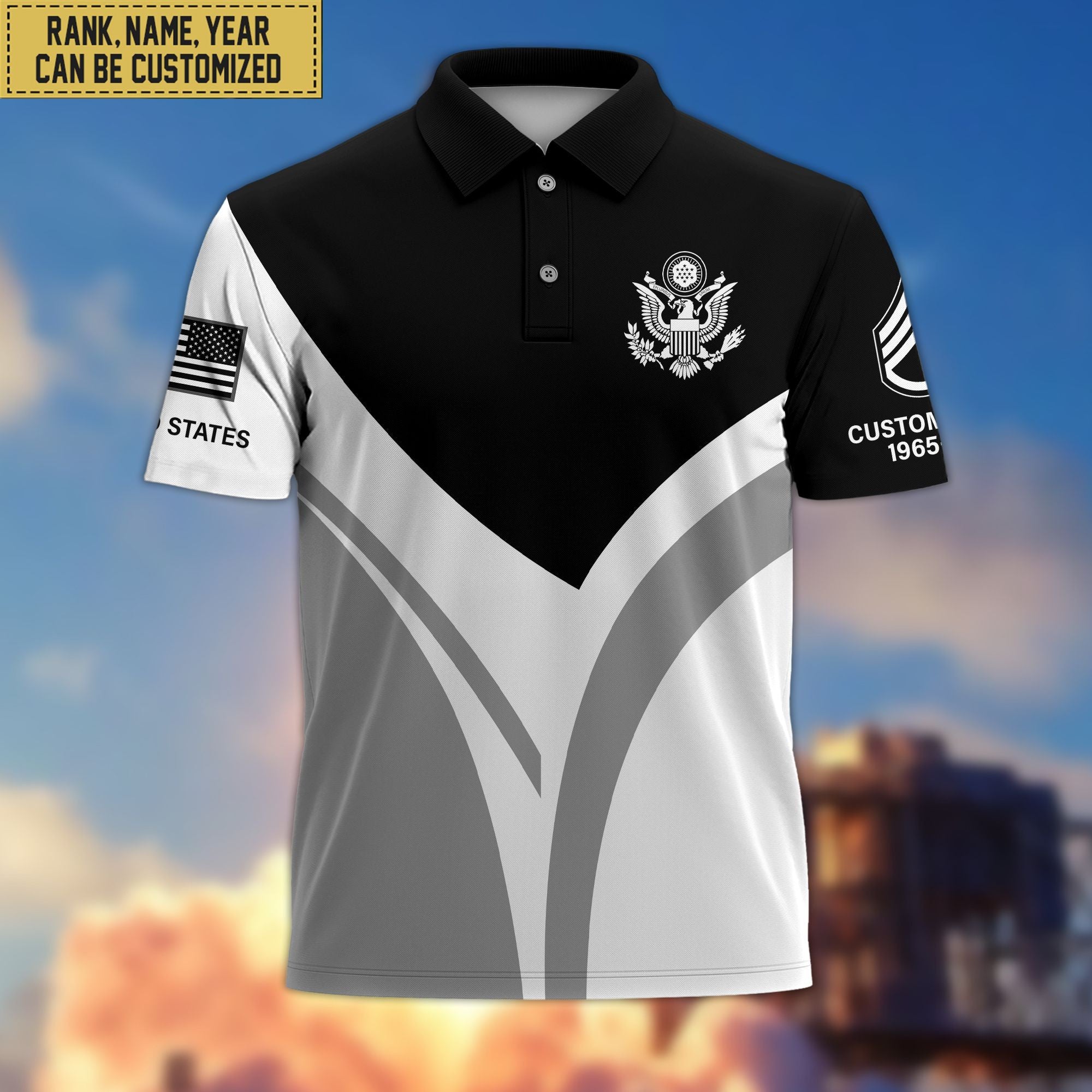 Premium Custom US Army Polo Shirt, Gift for Army Veteran, Veterans Day, Father's Day VPVC201401