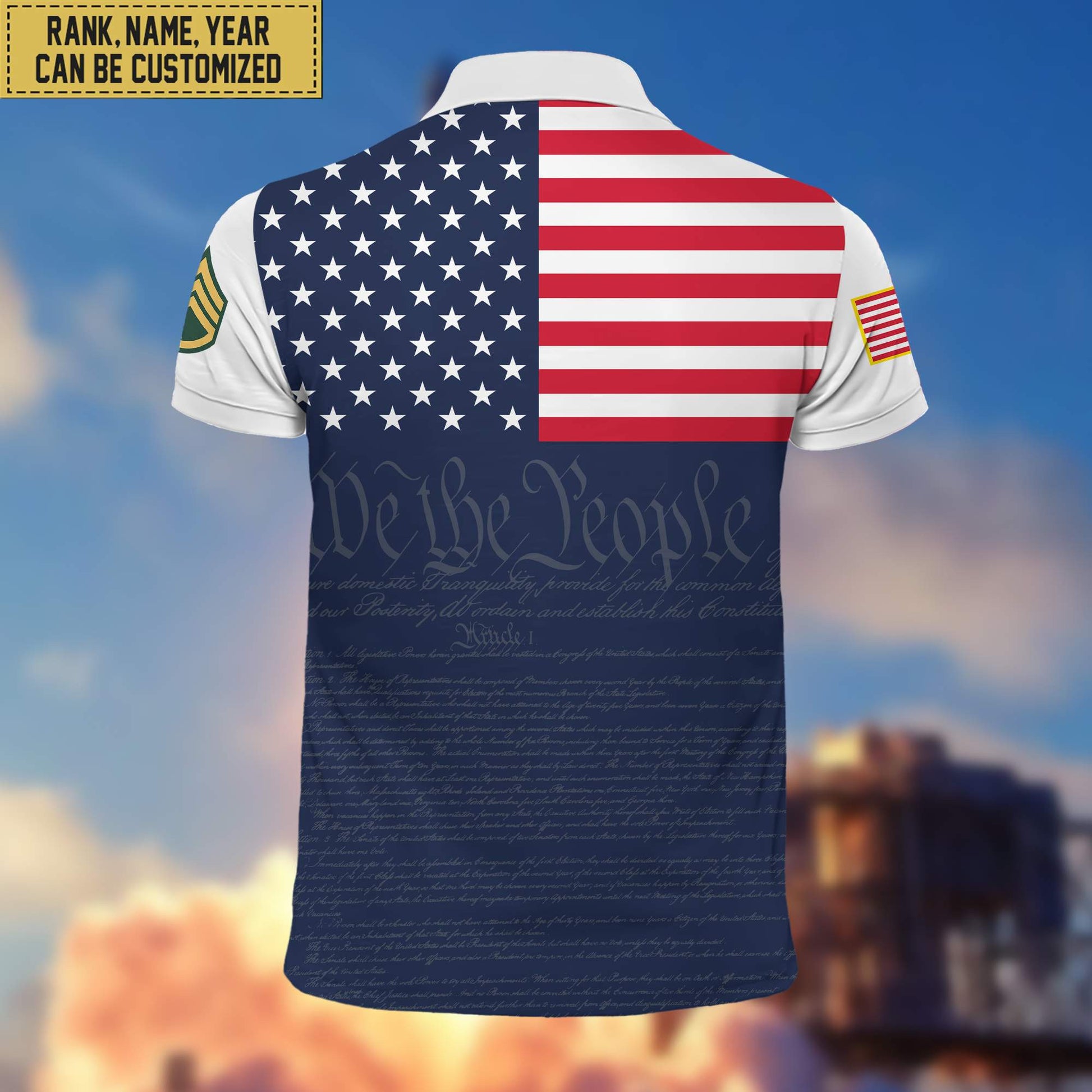 Vietnam Veteran Polo Shirt, Custom Name, Rank, Gift for Vietnam Veteran, Veterans Day, Father's Day VPVC201506