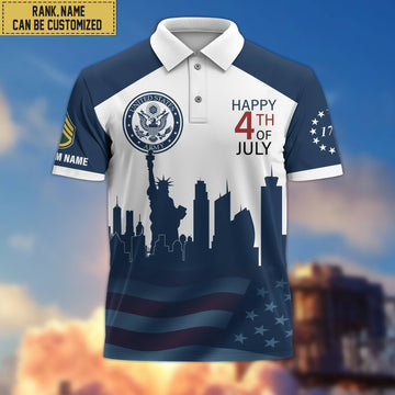 Premium Custom US Army Polo Shirt, Gift for Army Veteran VPVC201901