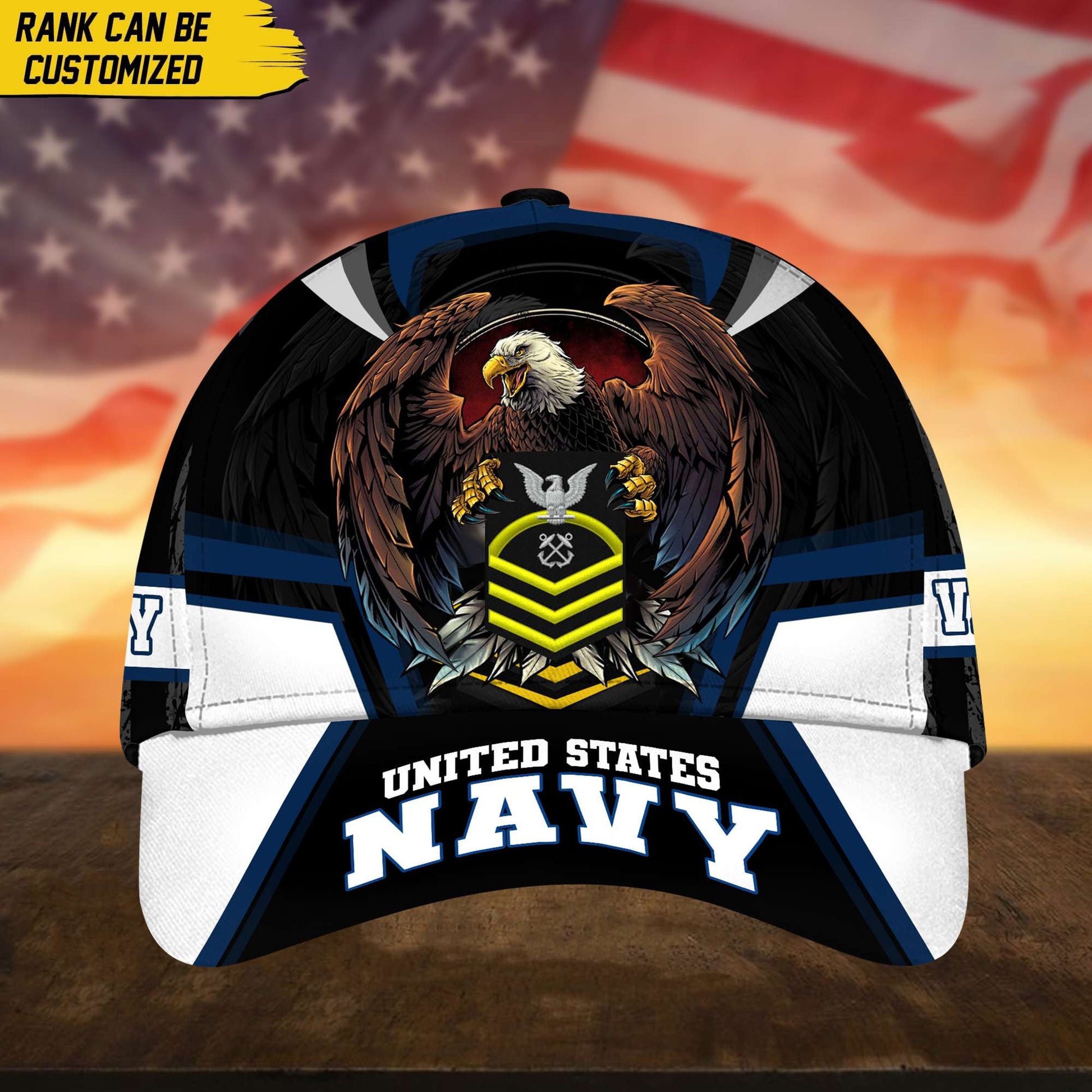 Premium Custom US Navy Veteran Cap, Gift for Navy Veteran VPVC002402