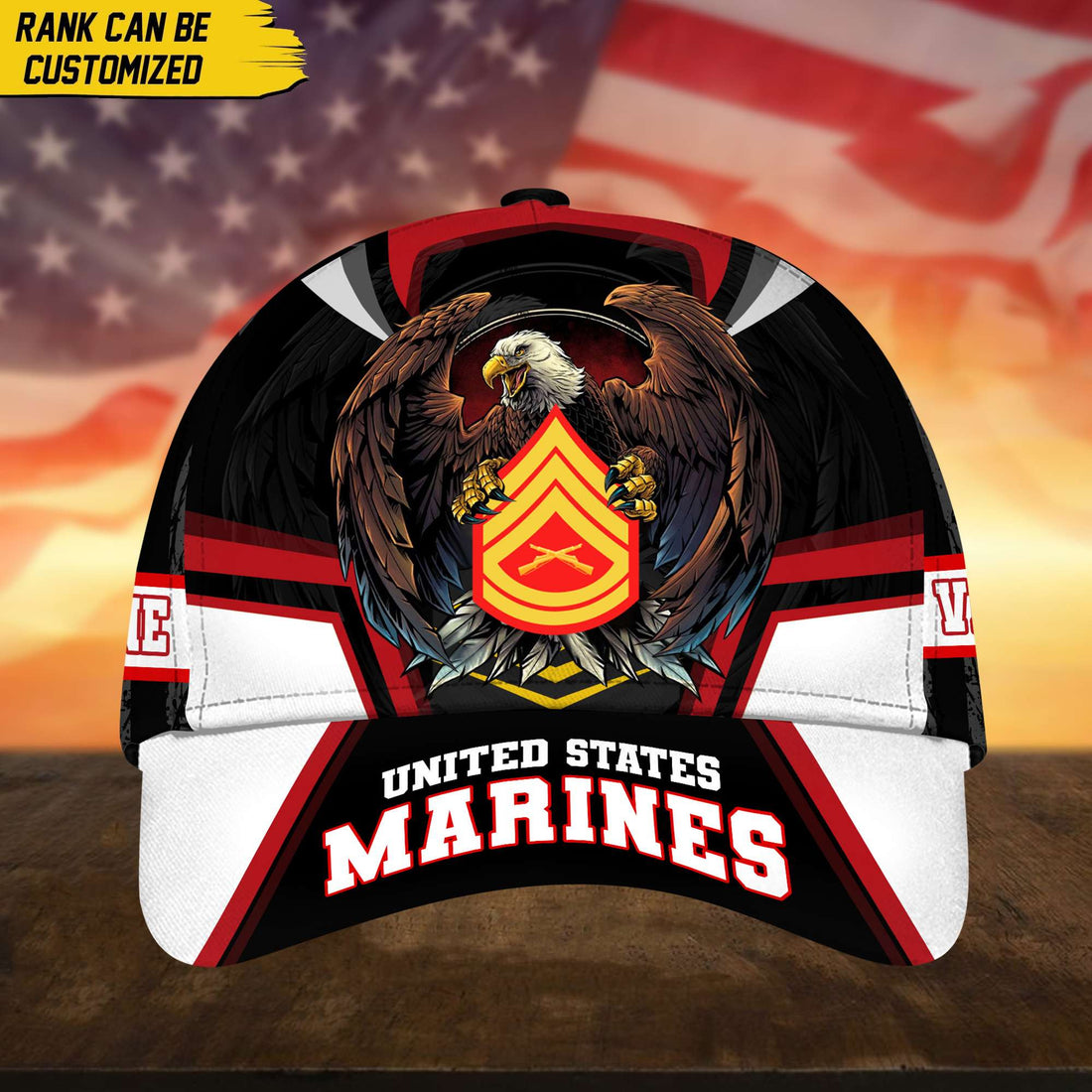 Premium Custom USMC Veteran Cap, Gift for Marine Veteran VPVC002403