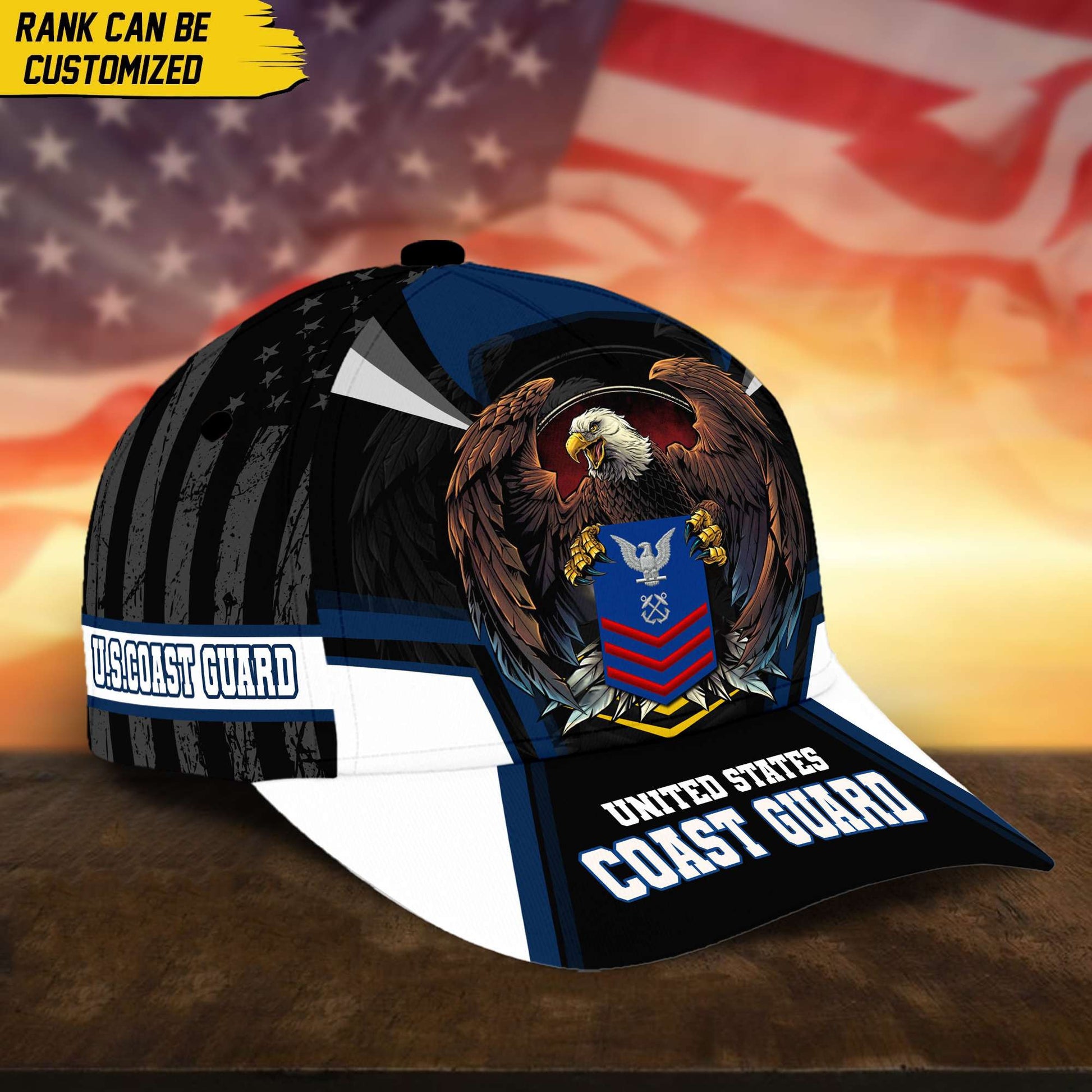 Premium Custom USCG Veteran Cap, Gift for Coast Guard Veteran VPVC002405