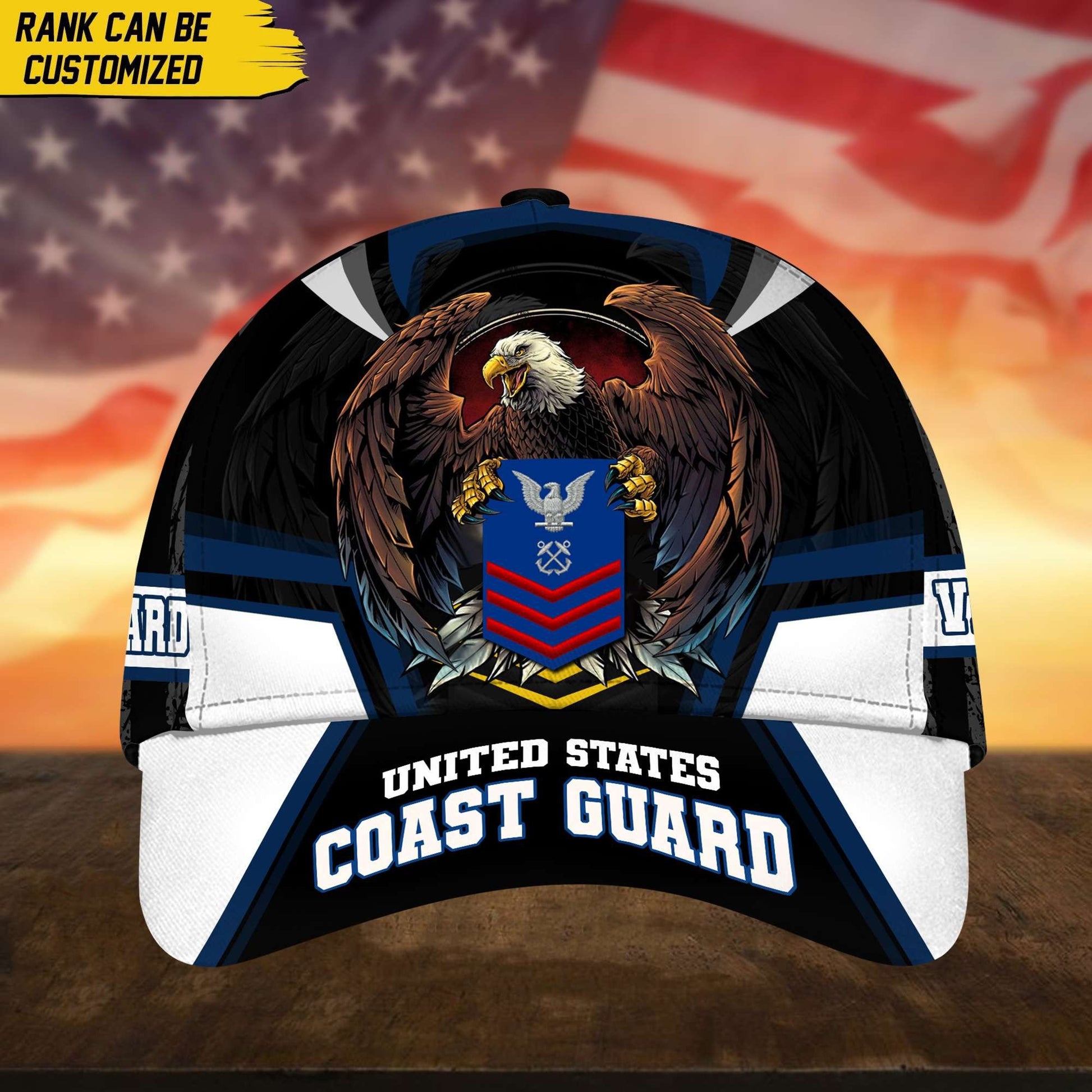 Premium Custom USCG Veteran Cap, Gift for Coast Guard Veteran VPVC002405