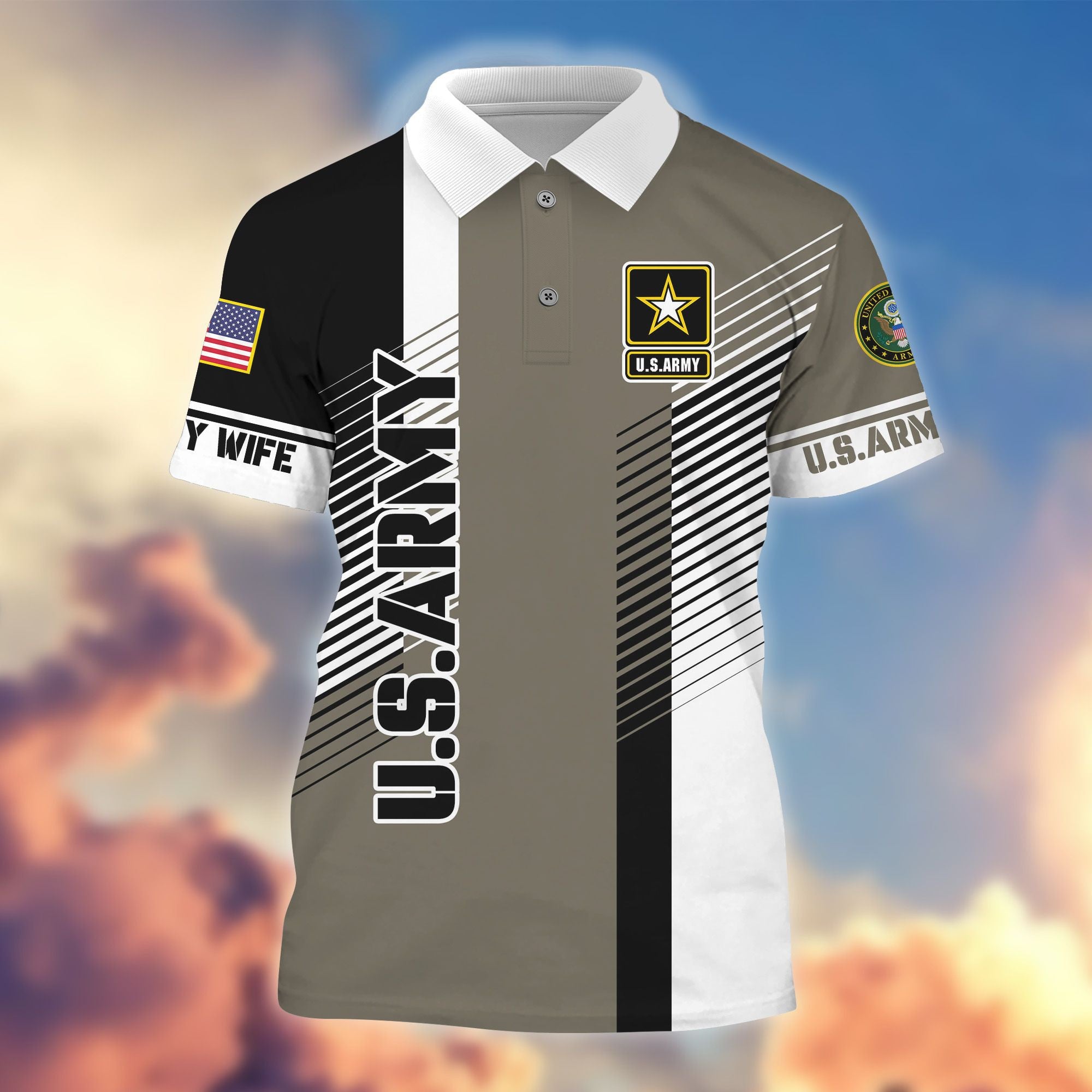 Premium Polo Shirt For Veteran's Wife APVC180610