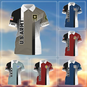 Premium Polo Shirt For Veteran's Wife APVC180610