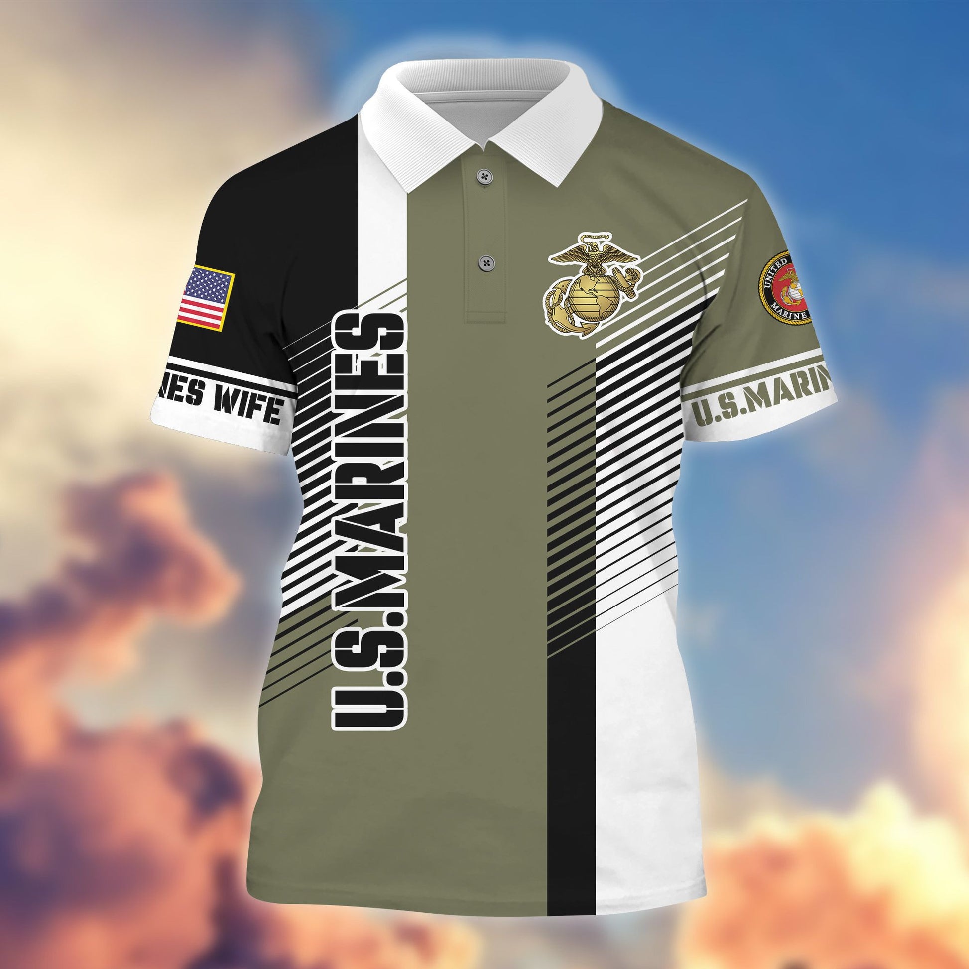 Premium Polo Shirt For Veteran's Wife APVC180610