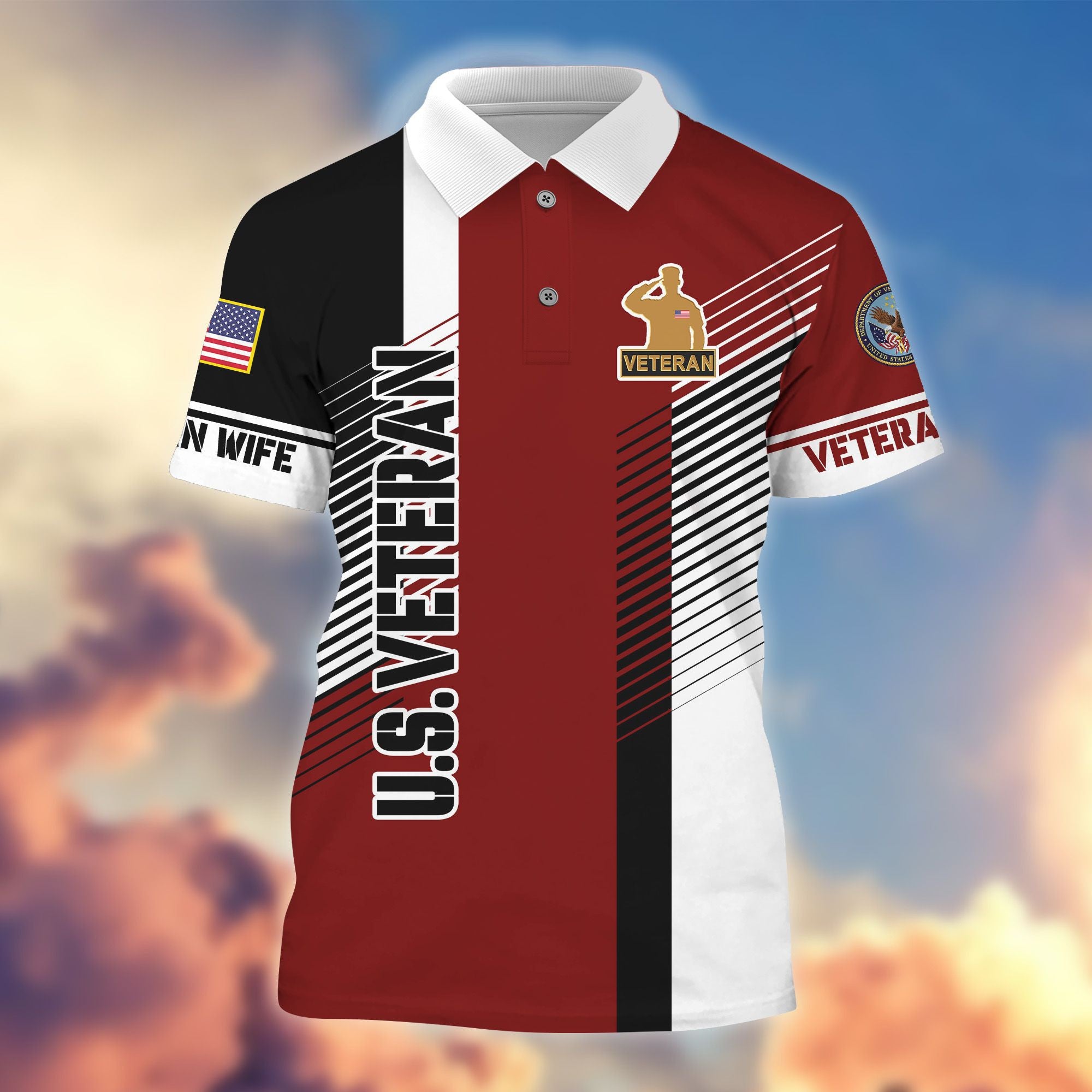 Premium Polo Shirt For Veteran's Wife APVC180610