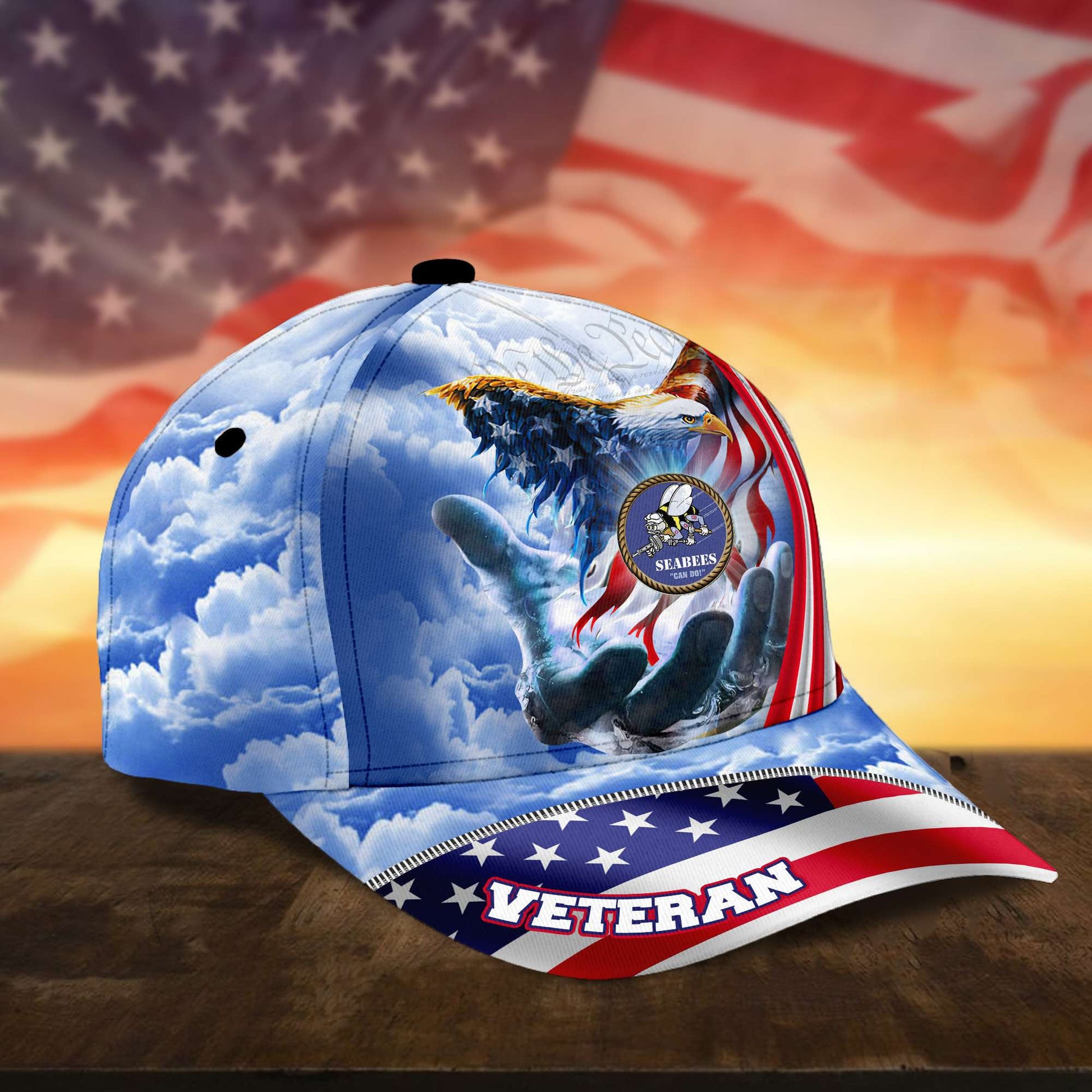 Premium Custom US Seabees Cap, Gifts for Seabees Veteran, Hat Gifts for Dad, for Husband, Gift for Veterans Day, Father's Day, Independence Day VPVC002609