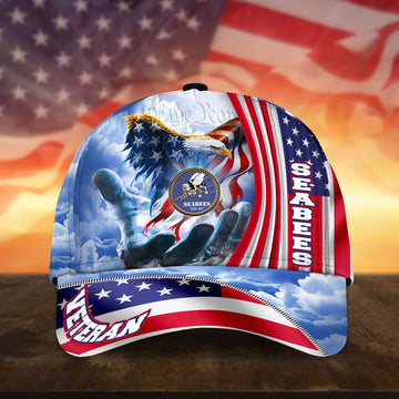 Premium Custom US Seabees Cap, Gifts for Seabees Veteran, Hat Gifts for Dad, for Husband, Gift for Veterans Day, Father's Day, Independence Day VPVC002609