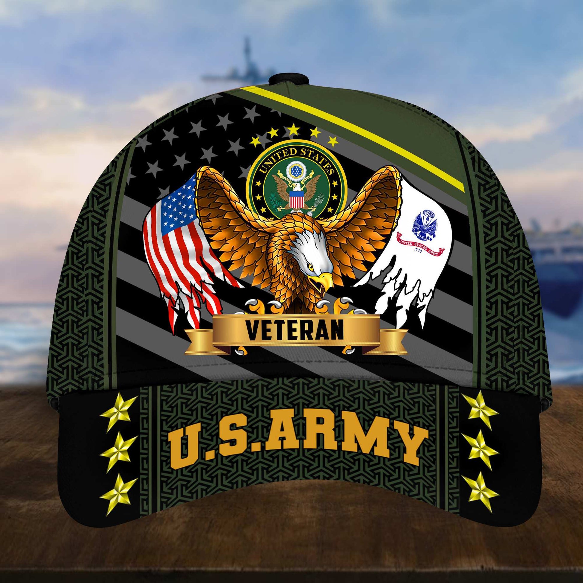Premium US Army Cap, Gifts for Army Veteran, Hat Gifts for Dad, for Husband VPVC002701