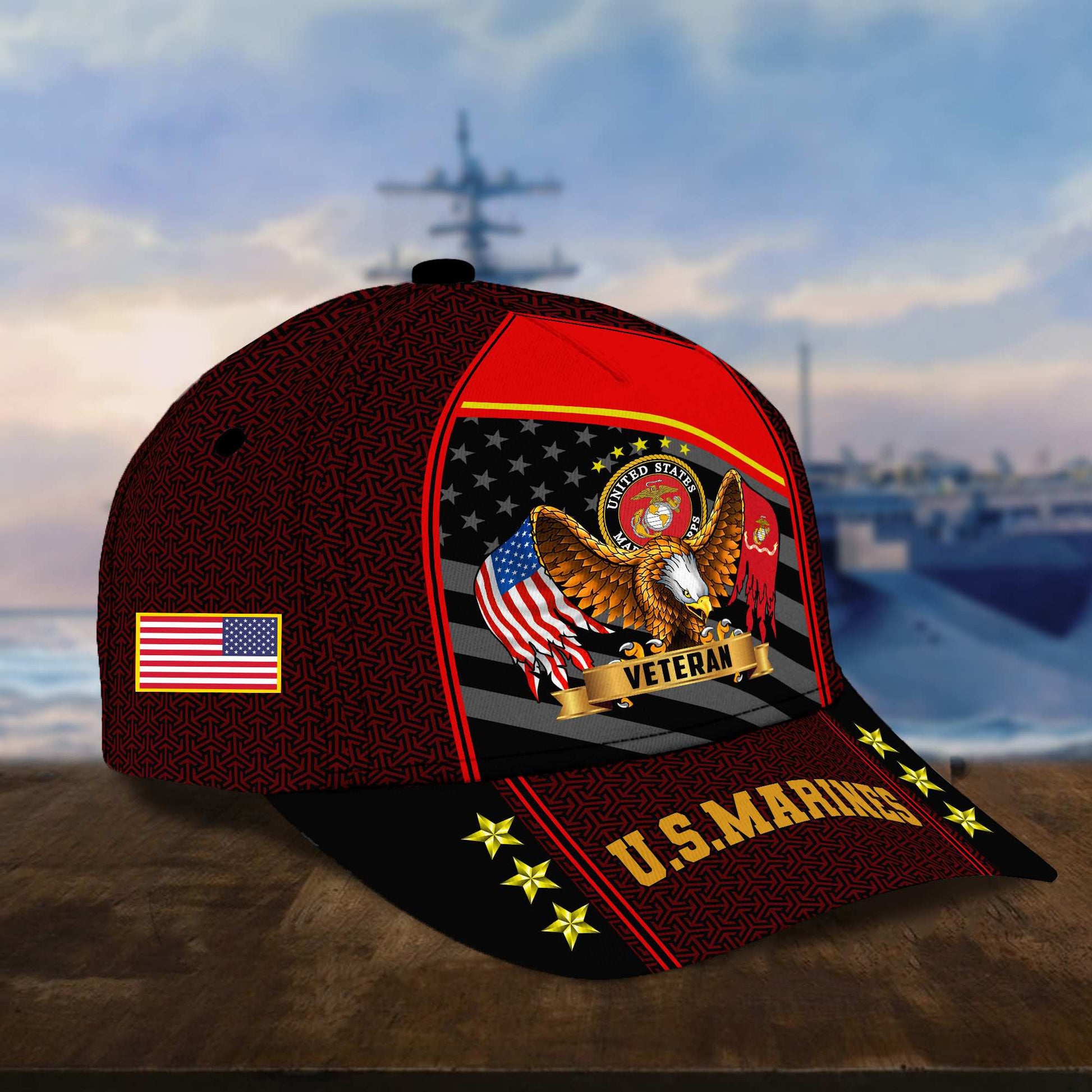 Premium USMC Cap, Gifts for Marine Veteran, Hat Gifts for Dad, for Husband VPVC002703