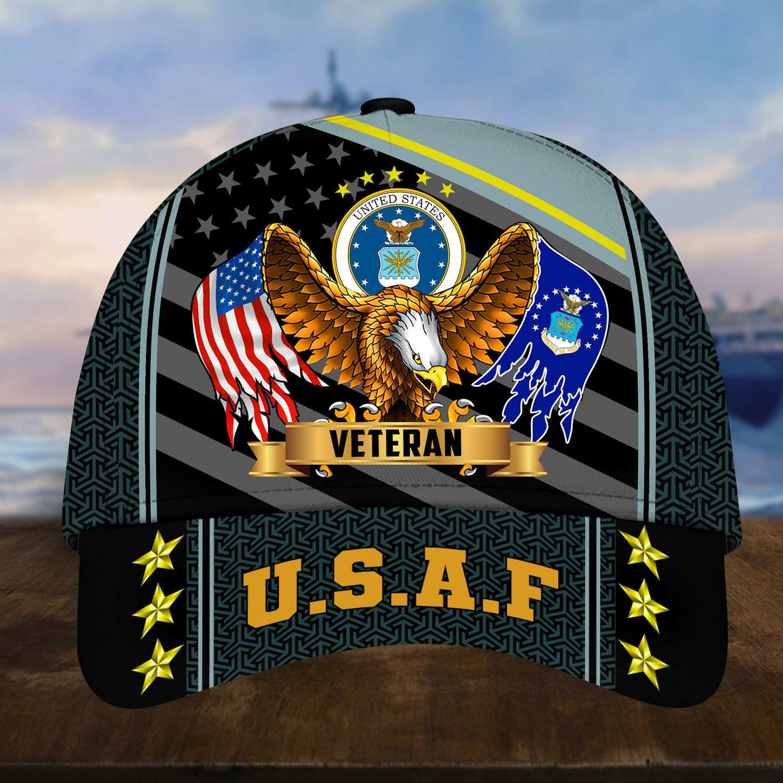Premium USAF Cap, Gifts for Air Force Veteran, Hat Gifts for Dad, for Husband VPVC002704