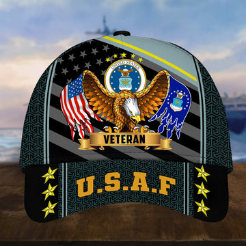 Premium USAF Cap, Gifts for Air Force Veteran, Hat Gifts for Dad, for Husband VPVC002704