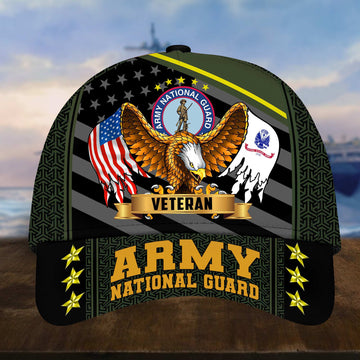 Premium US Army National Guard Cap, Gifts for Army National Guard Veteran, Hat Gifts for Dad, for Husband VPVC002708