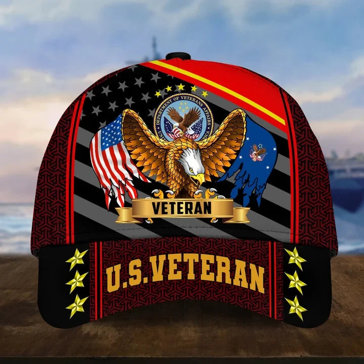 Premium US Veteran Cap, Gifts for US Veteran, Hat Gifts for Dad, for Husband VPVC002707