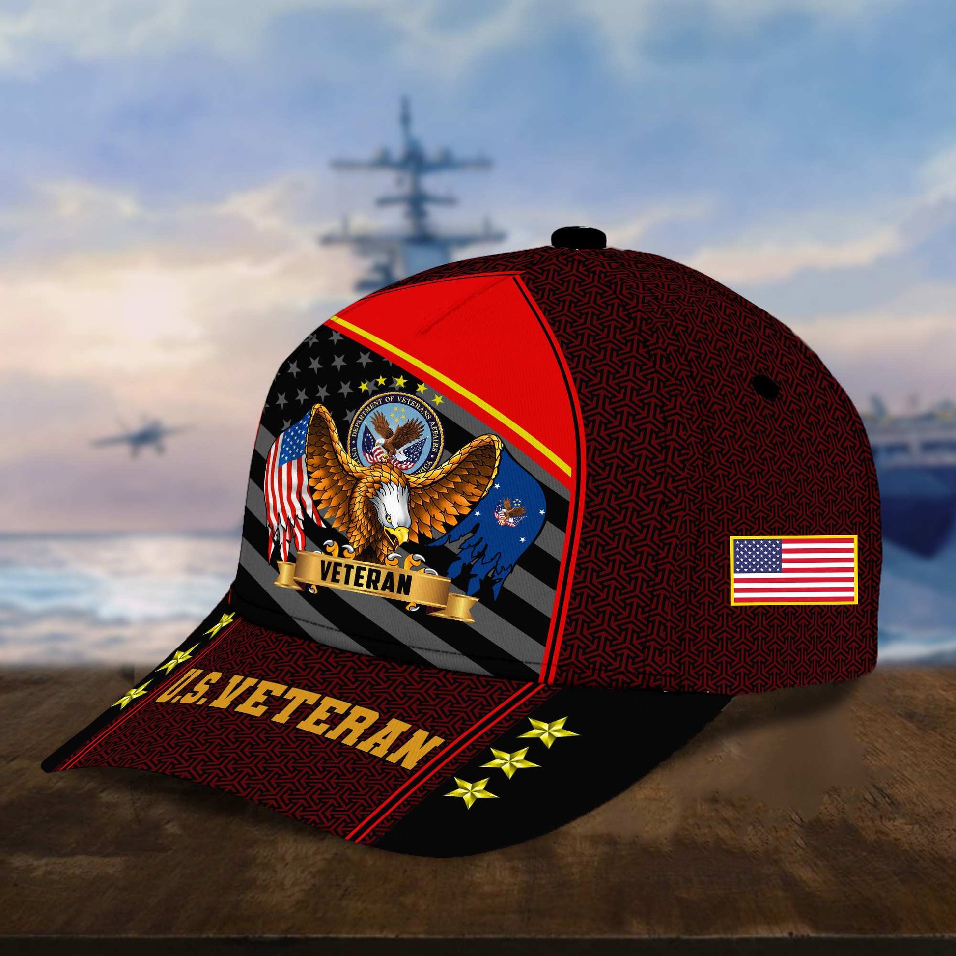 Premium US Veteran Cap, Gifts for US Veteran, Hat Gifts for Dad, for Husband VPVC002707