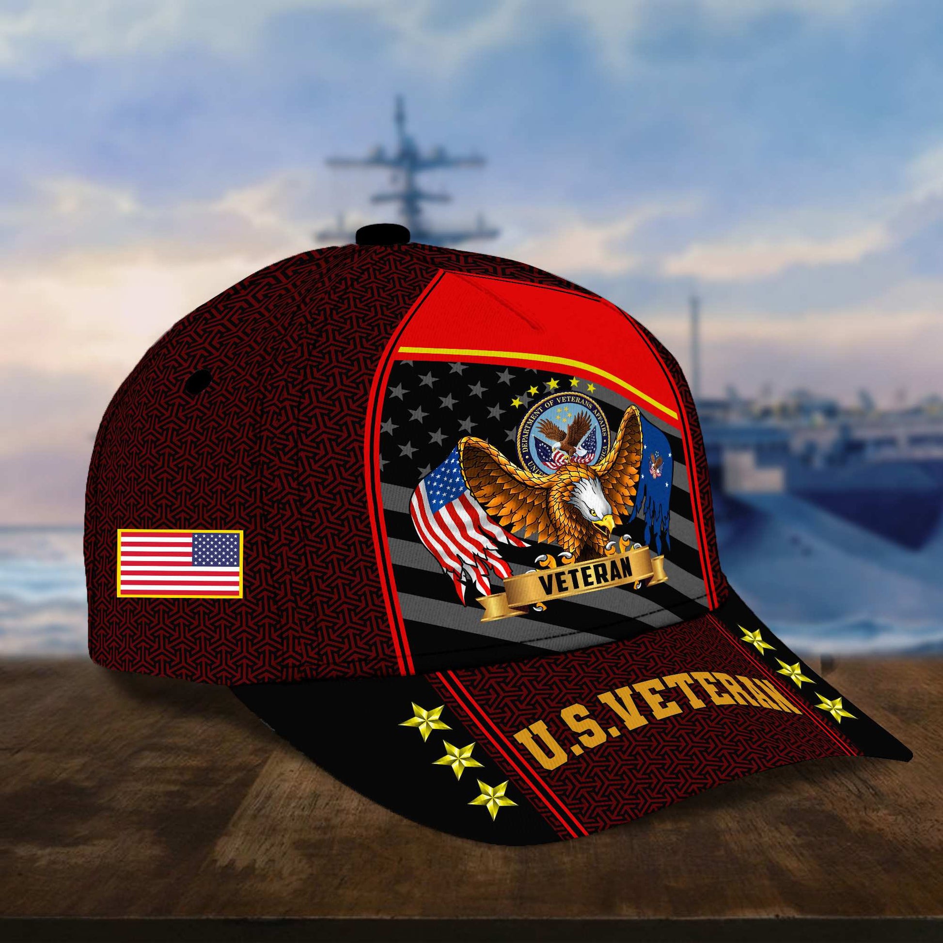 Premium US Veteran Cap, Gifts for US Veteran, Hat Gifts for Dad, for Husband VPVC002707