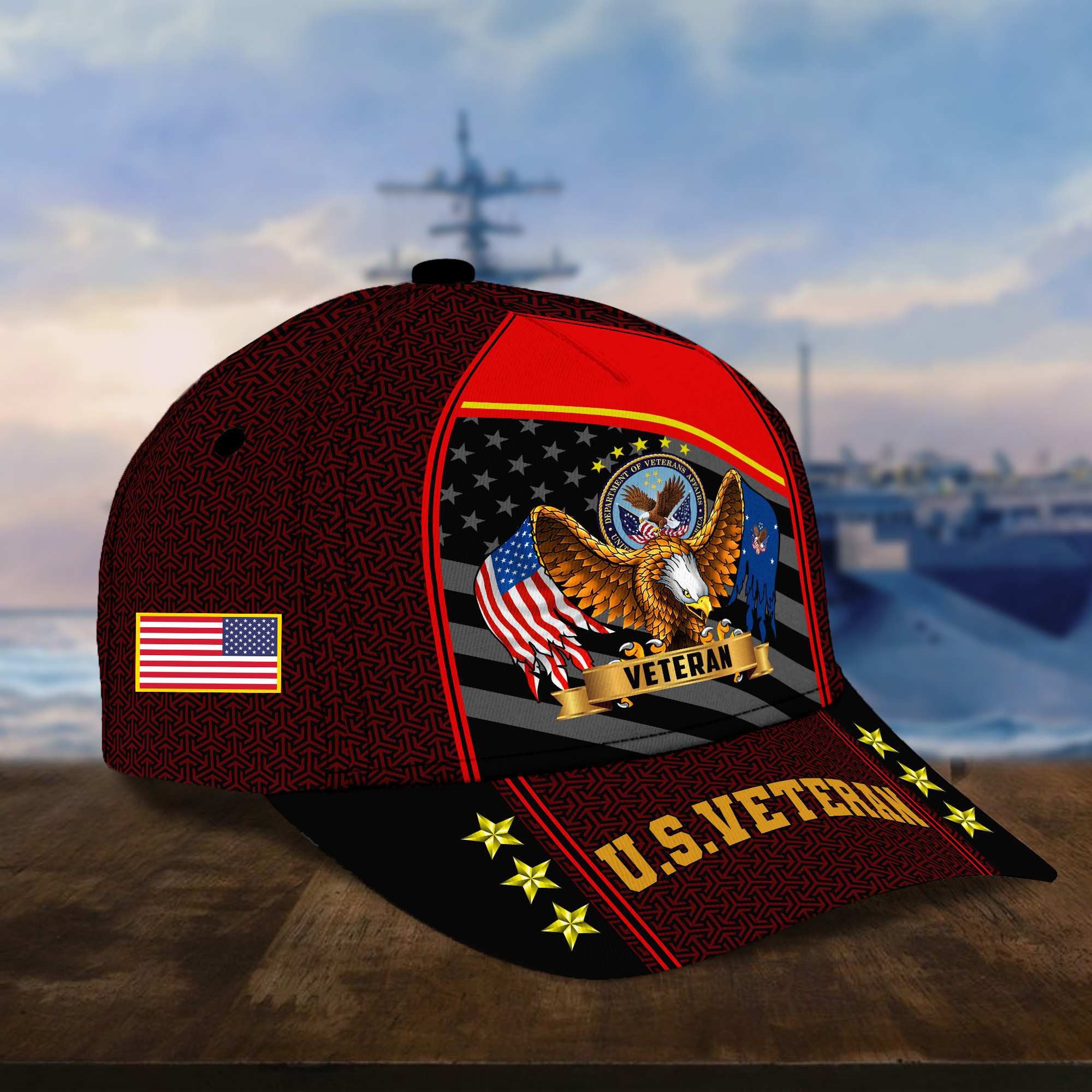 Premium US Veteran Cap, Gifts for US Veteran, Hat Gifts for Dad, for Husband VPVC002707