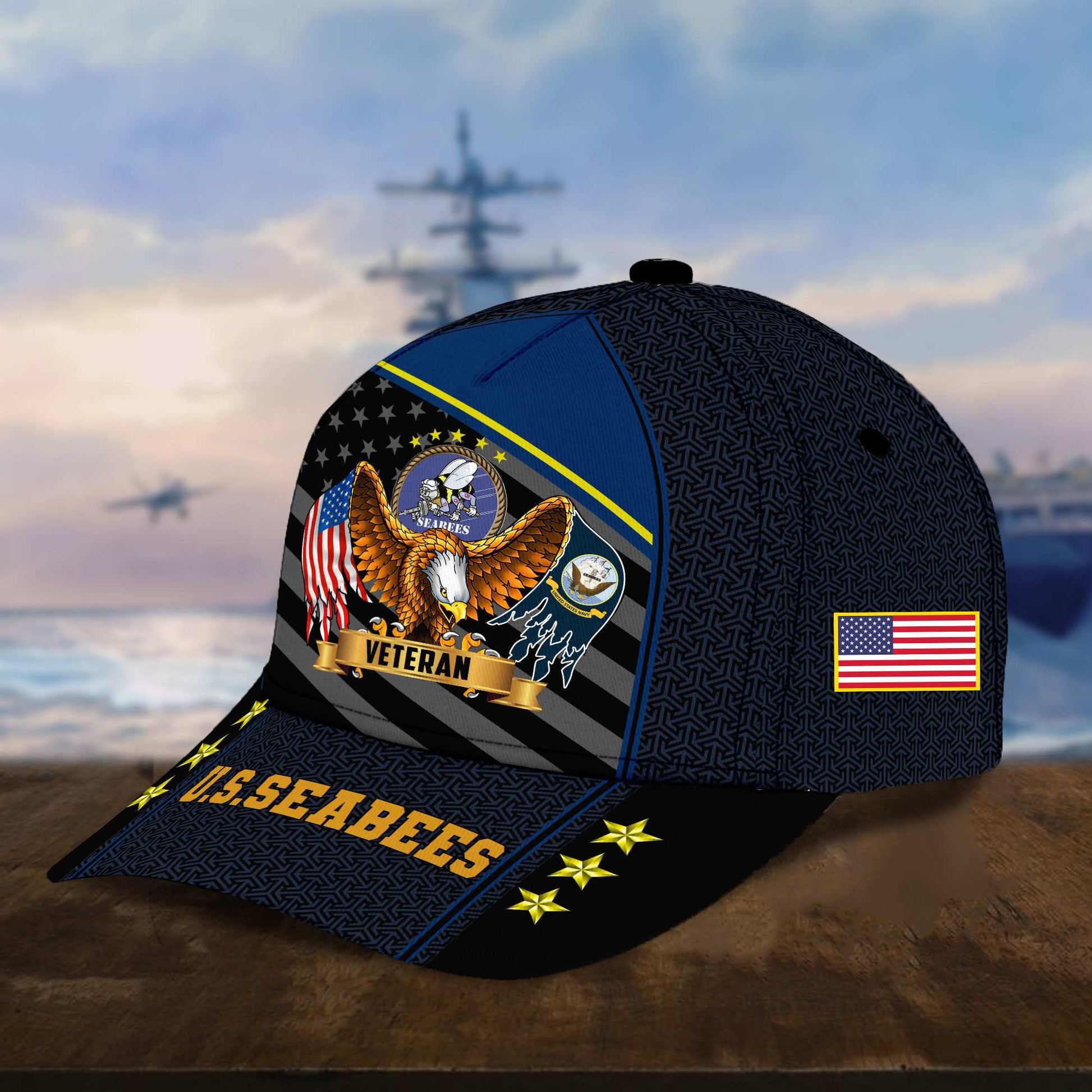 Premium US Seabees Cap, Gifts for Seabees Veteran, Hat Gifts for Dad, for Husband VPVC002709