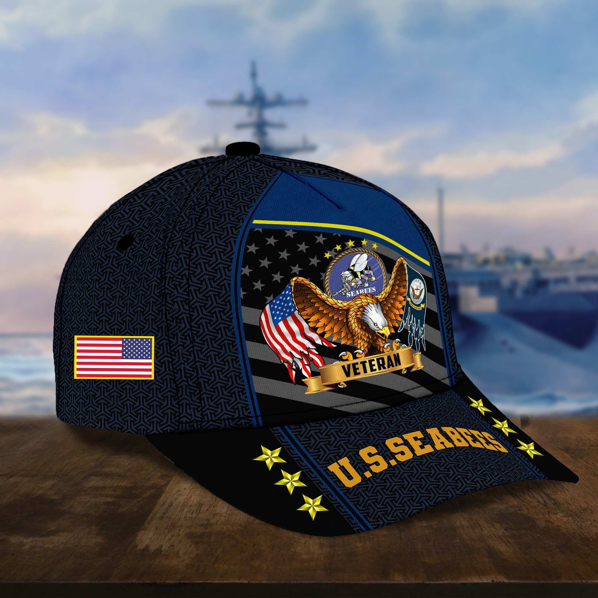 Premium US Seabees Cap, Gifts for Seabees Veteran, Hat Gifts for Dad, for Husband VPVC002709