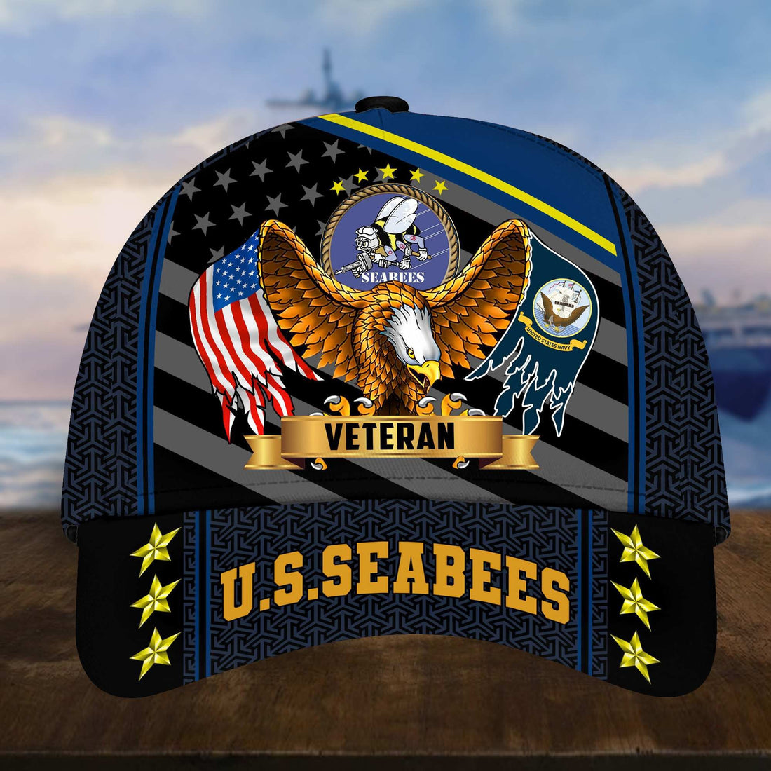 Premium US Seabees Cap, Gifts for Seabees Veteran, Hat Gifts for Dad, for Husband VPVC002709