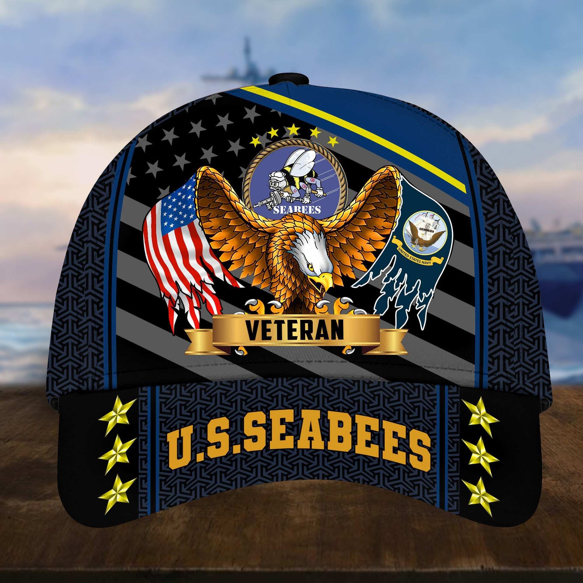 Premium US Seabees Cap, Gifts for Seabees Veteran, Hat Gifts for Dad, for Husband VPVC002709