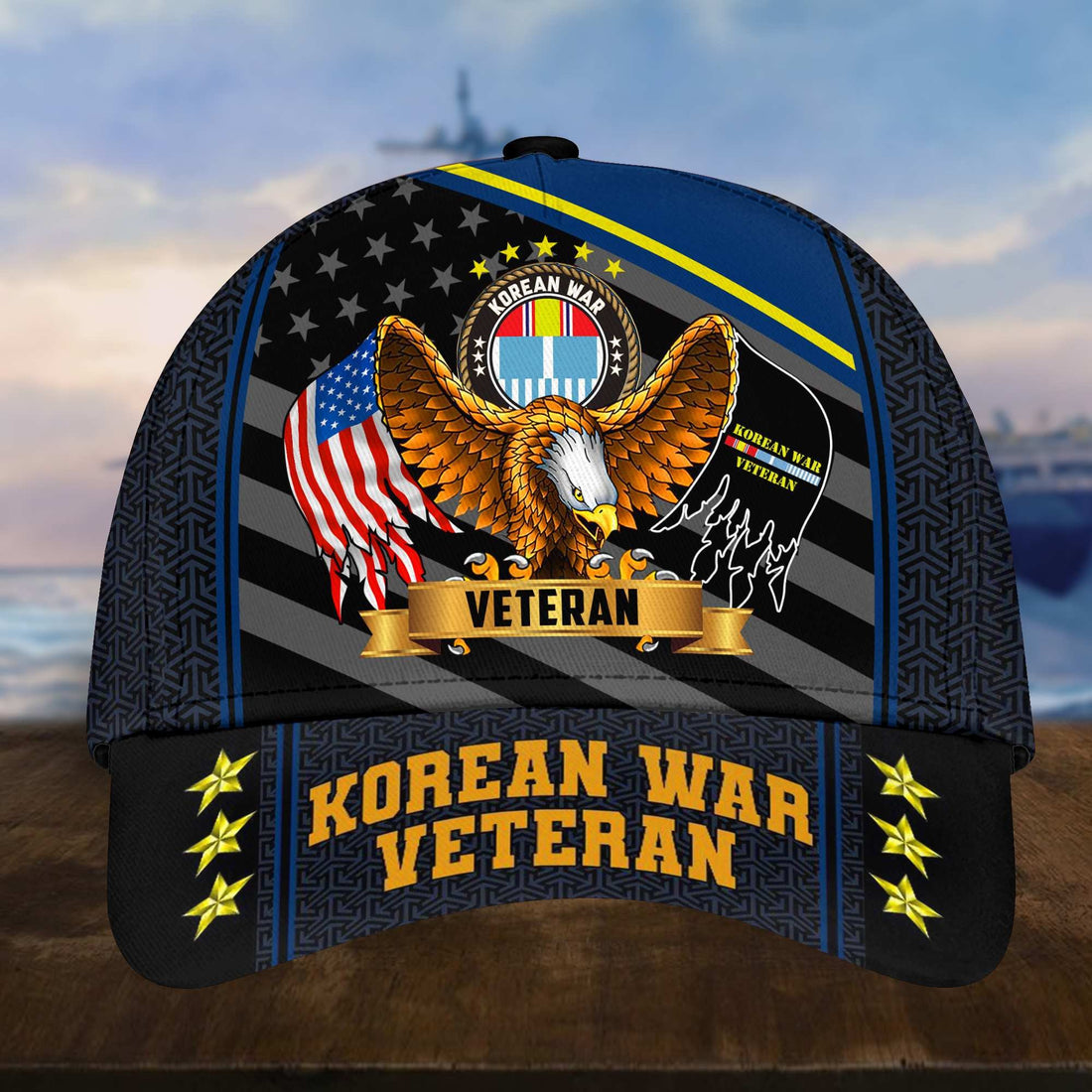 Premium US Korean War Cap, Gifts for Korean War Veteran, Hat Gifts for Dad, for Husband VPVC002710
