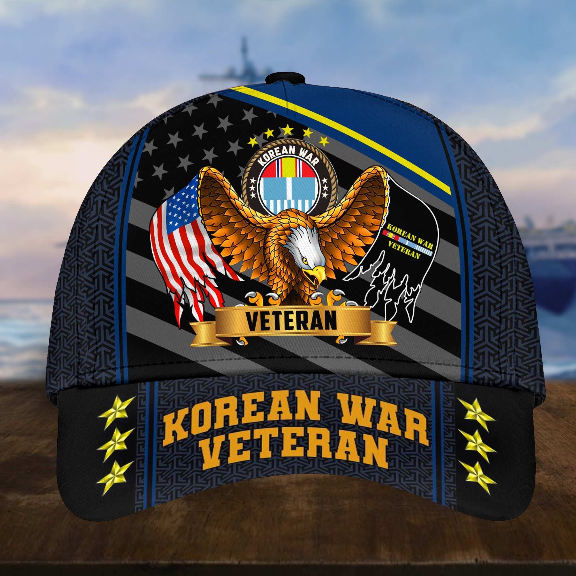 Premium US Korean War Cap, Gifts for Korean War Veteran, Hat Gifts for Dad, for Husband VPVC002710