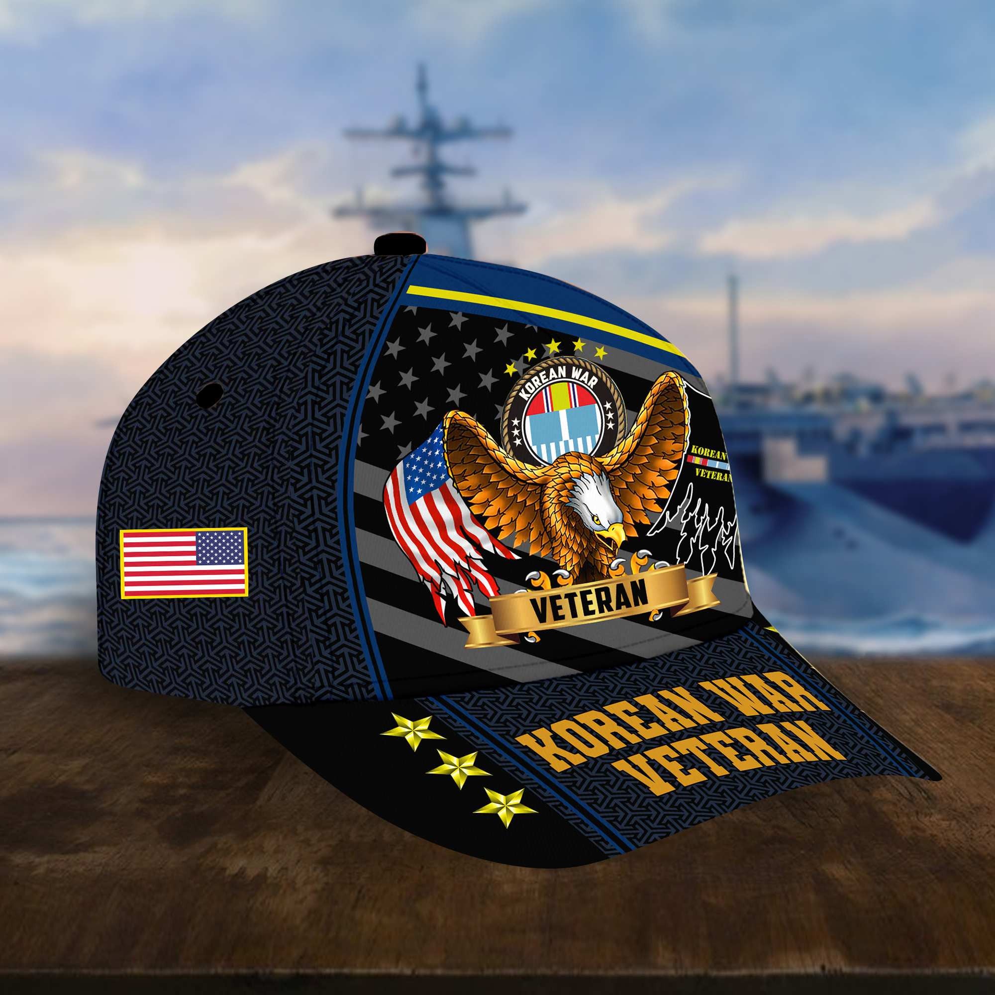 Premium US Korean War Cap, Gifts for Korean War Veteran, Hat Gifts for Dad, for Husband VPVC002710